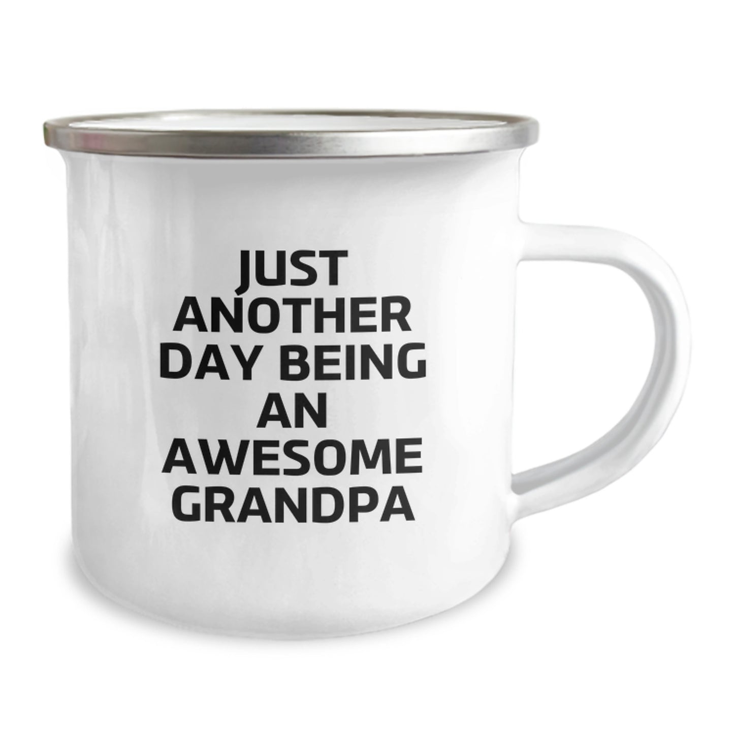 Funny Grandpa Gifts - Gifts from Family for Awesome Grandpa - Camping Mug with Quote 'Just Another Day Being An Awesome Grandpa' - Unique Christmas Unique Gifts for Men - Image 2