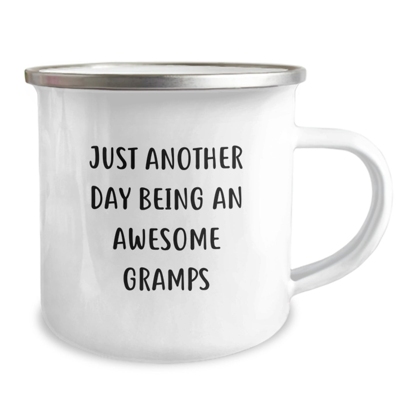 Gramps Camping Mug, Funny Humor Gifts for Dad or Grandpa, Christmas Unique Gifts from Men to Gramps, 'Just Another Day Being An Awesome Gramps' - Image 2