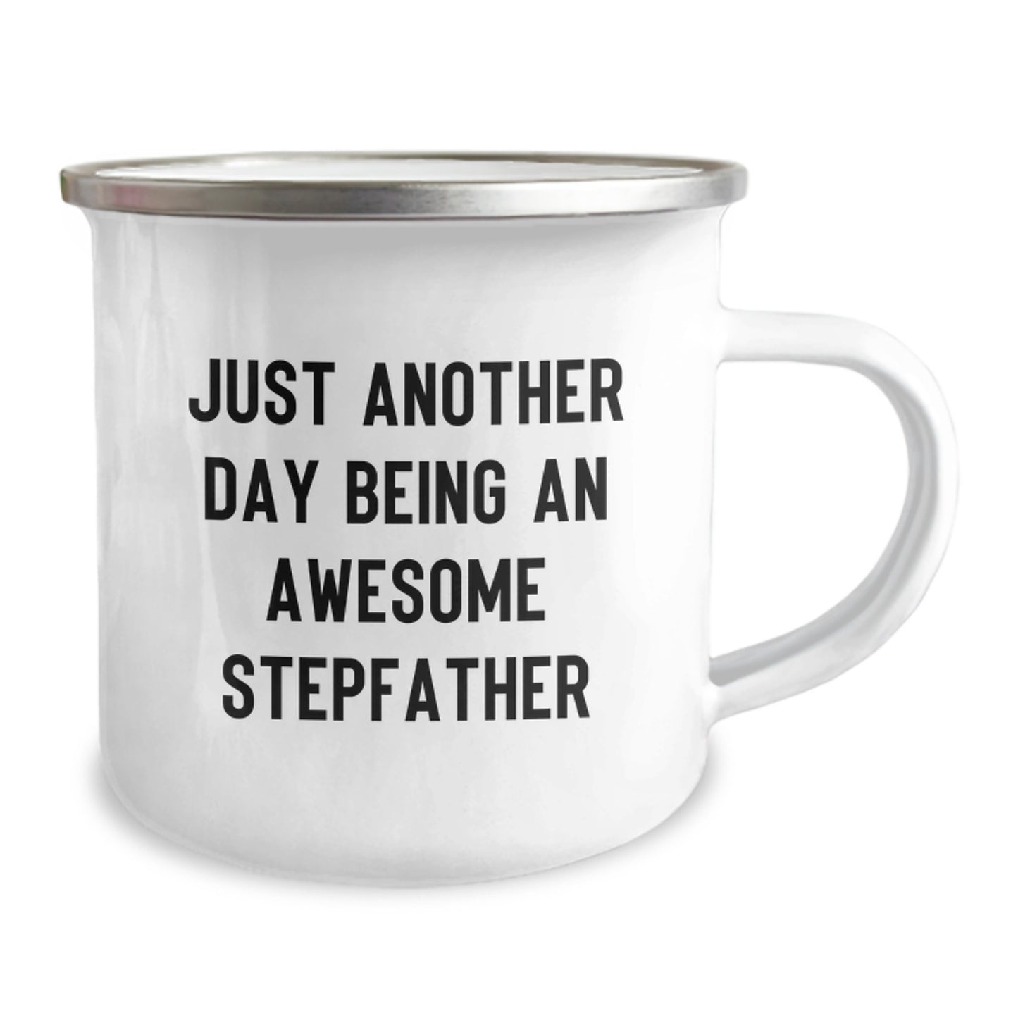Funny Stepfather Gifts for Men - Just Another Day Being An Awesome Stepfather Camping Mug, Christmas Unique Gift Ideas for Him - Image 2