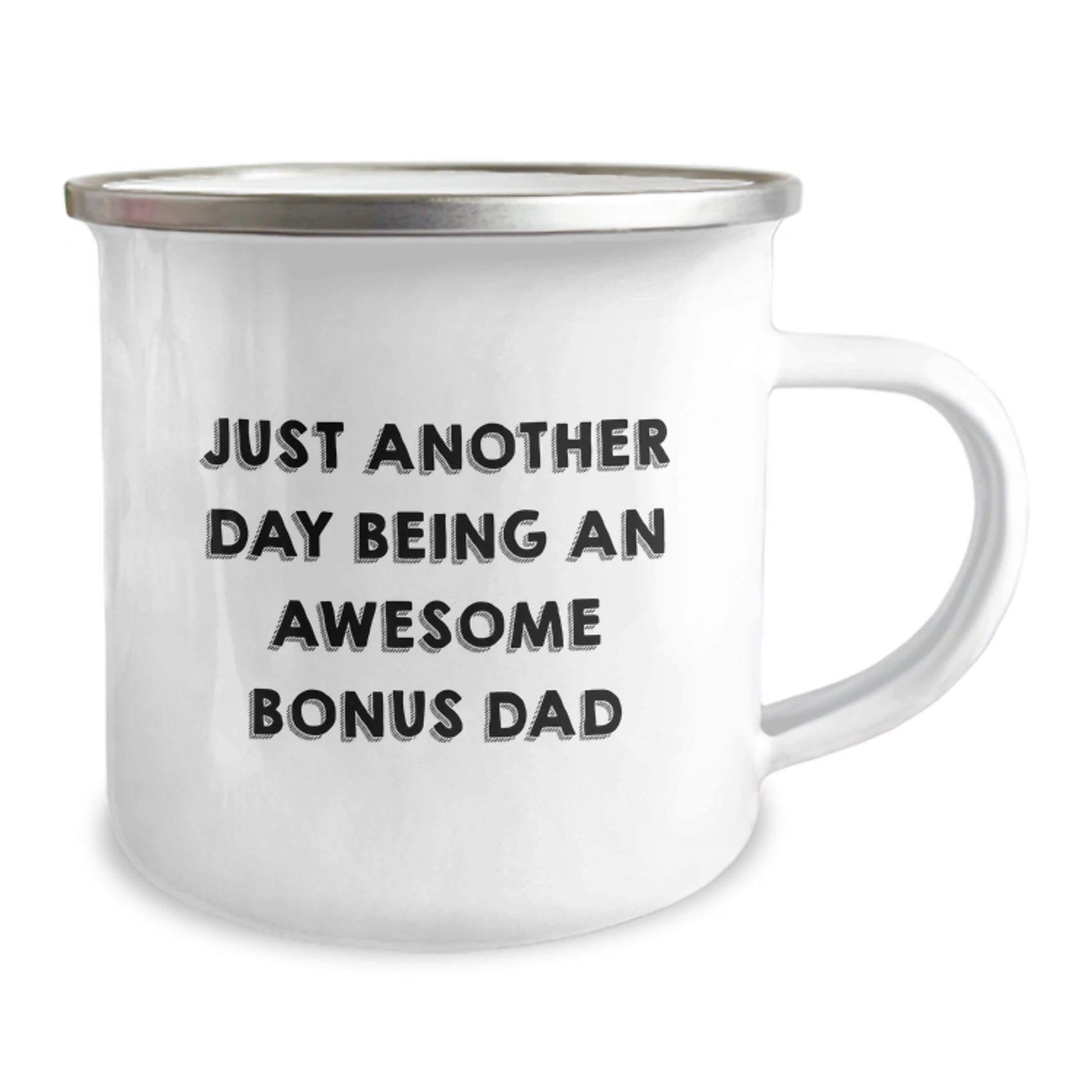 Funny Bonus Dad Gifts for Mom - Just Another Day Being An Awesome Bonus Dad Camping Mug - Image 2