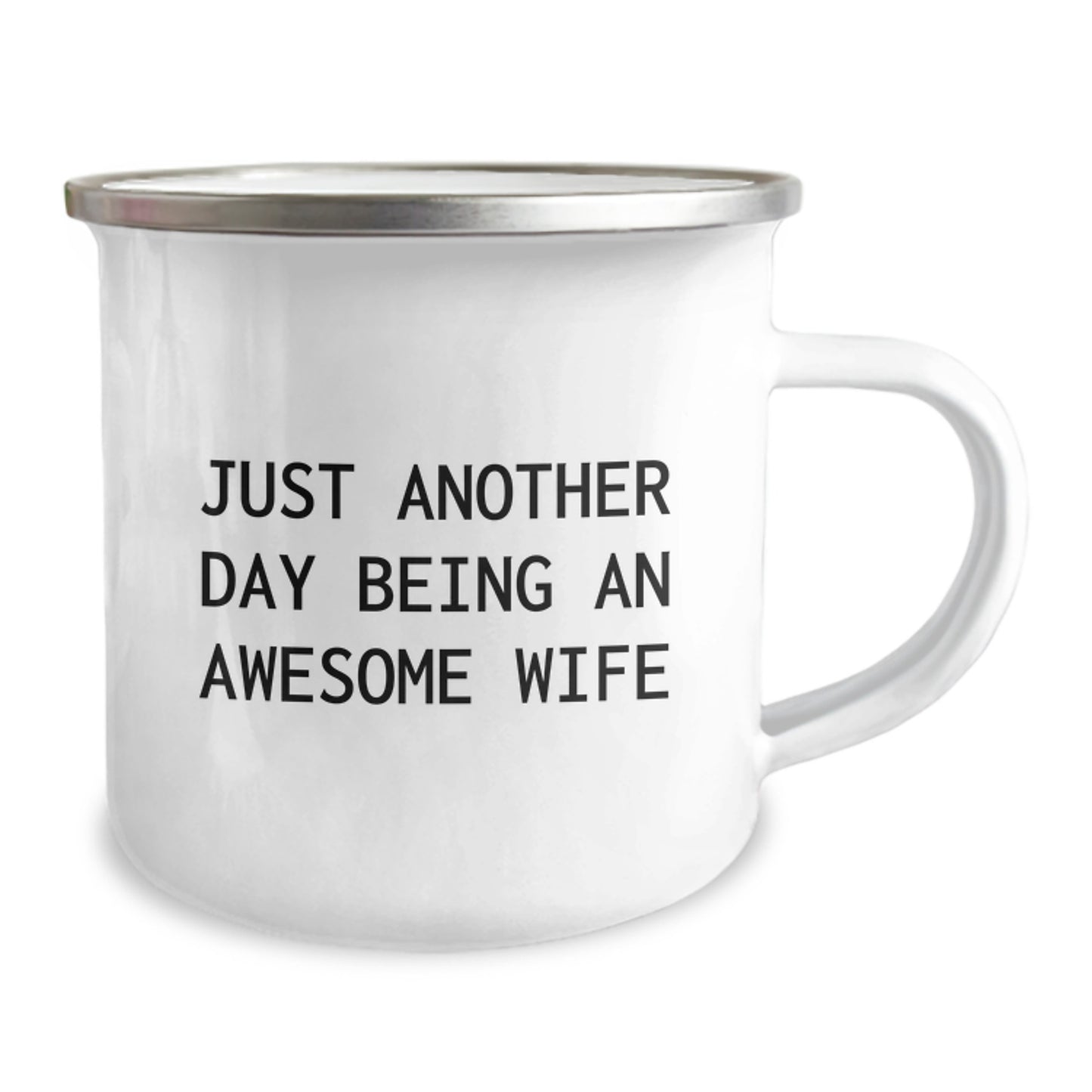 Funny Wife Gifts for Her - 'Just Another Day Being An Awesome Wife' Camping Mug for Women - Unique Mother's Day Unique Gifts from Husband to Wife - Image 2