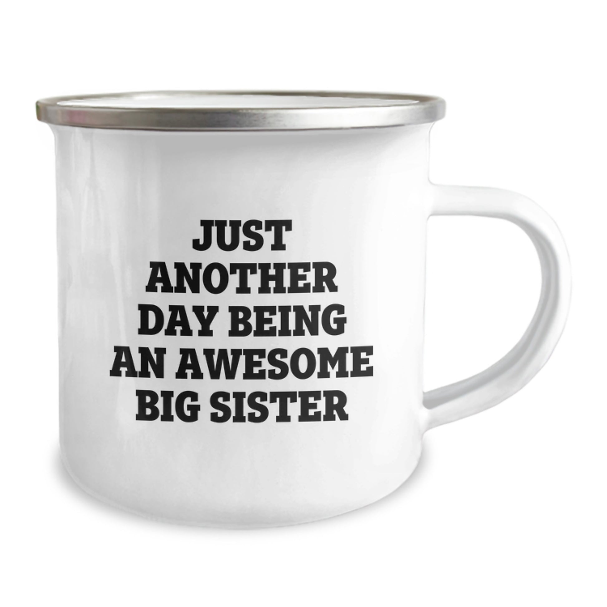 Funny Big Sister Gifts from Mom, Christmas Unique Big Sister Mugs for Camping, 'Just Another Day Being An Awesome Big Sister' - Image 2