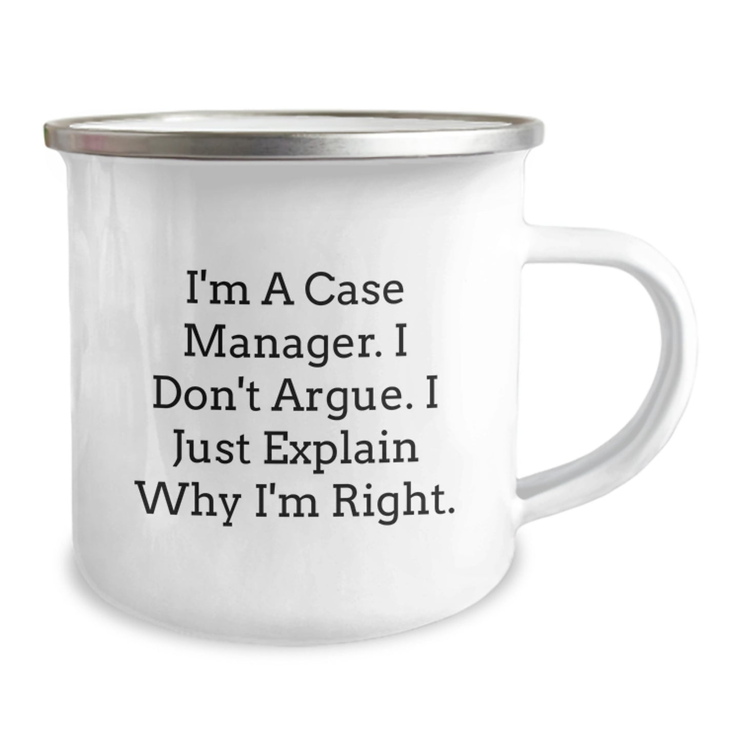 Funny Case Manager Gifts from Men to Case Manager Friends - Valentine's Unique Gifts for Case Manager Camping Mug - Image 2