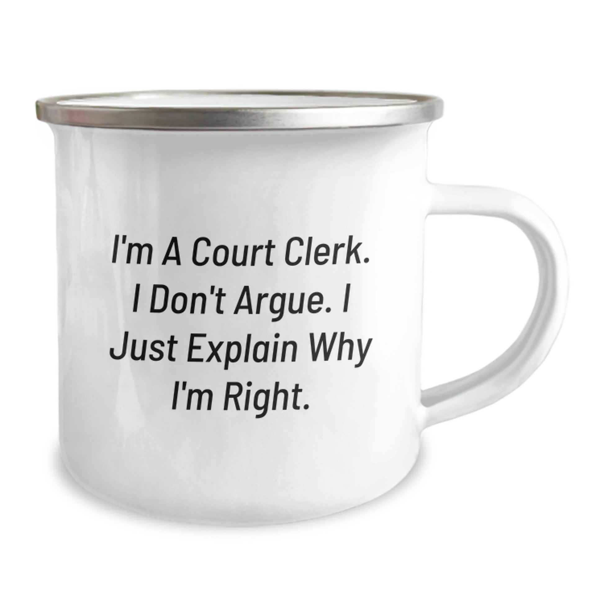 Funny Court Clerk Gifts for Men from Friends, Unique Court Clerk Camping Mug for Graduation, Court Clerk Humor Gifts from Coworkers - Image 2