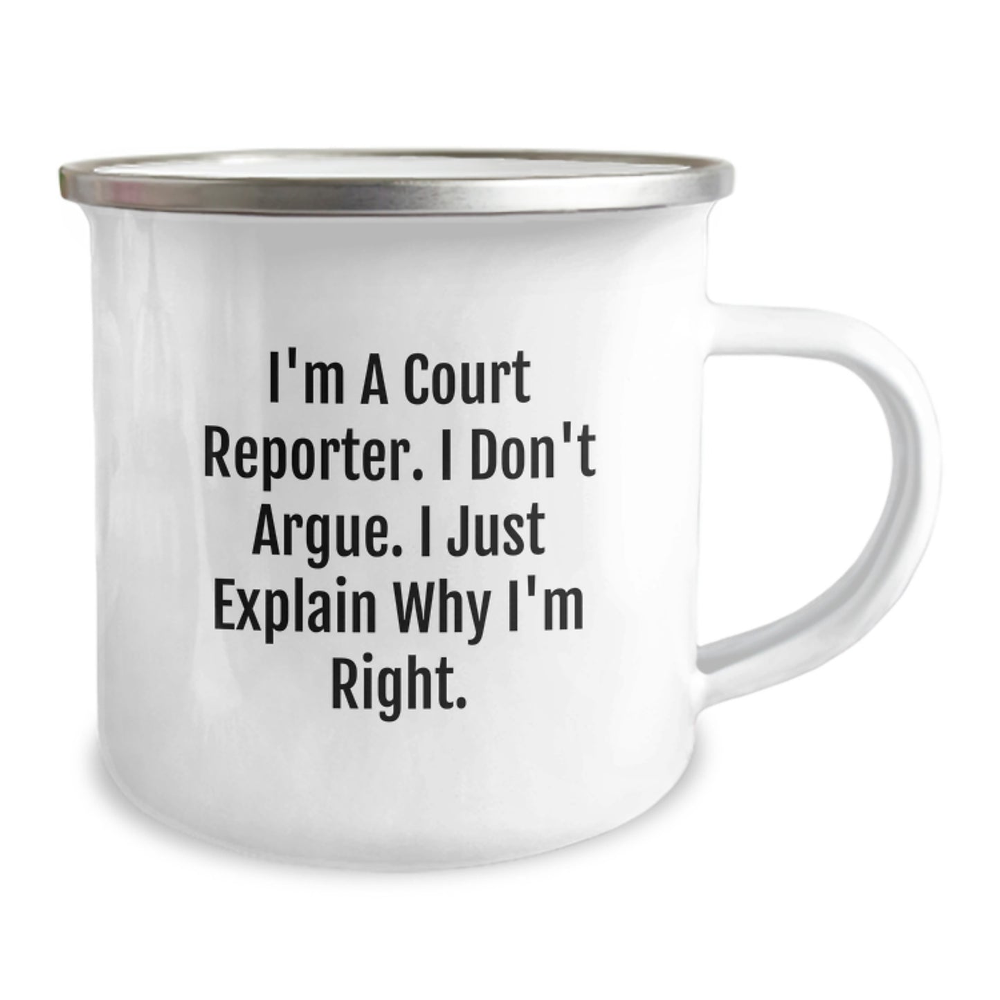 Court Reporter Humor Gifts from Friends for Court Reporters Camping Mug Funny Quote - Image 2