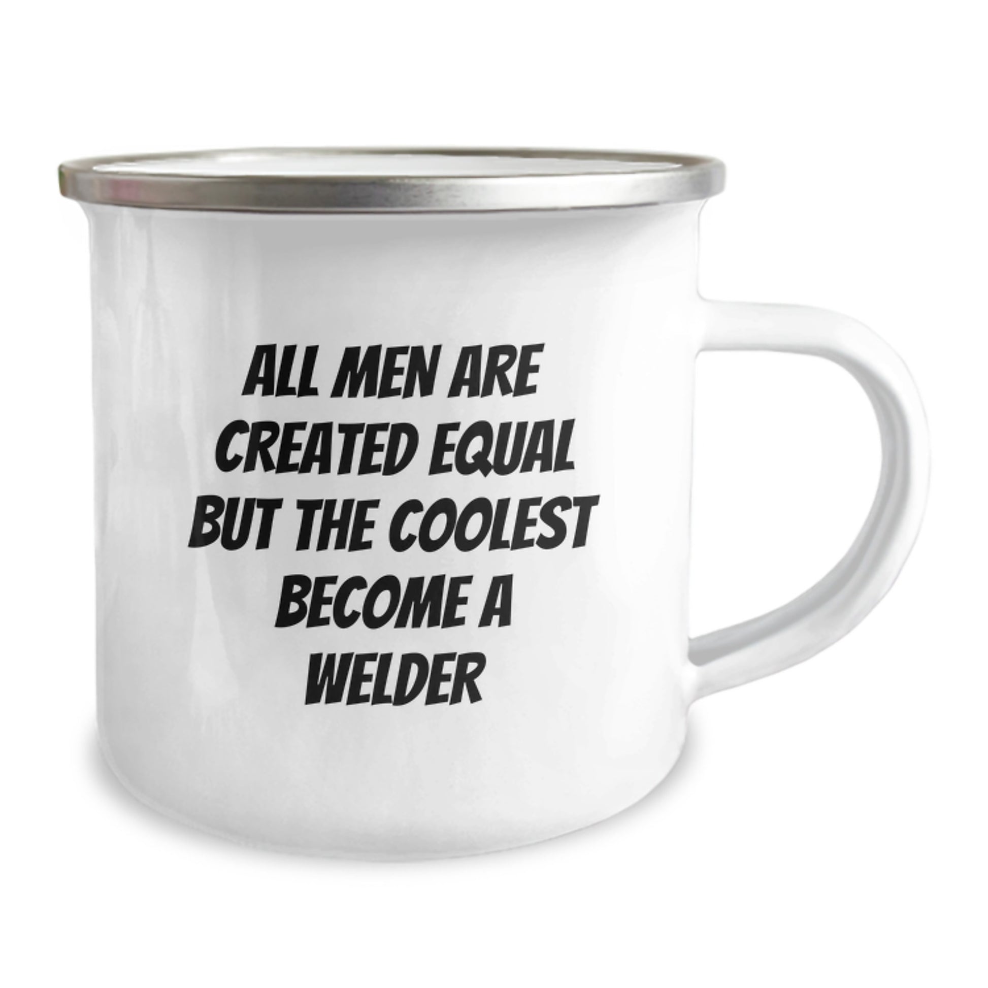 Welder Gifts for Men, Funny Quote 'All Men Are Created Equal But The Coolest Become A Welder' Unique Camping Mug for Christmas Unique Gifts from Friends - Image 2