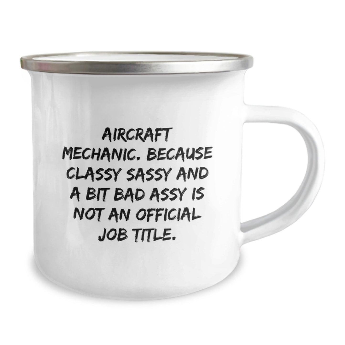 Funny Aircraft Mechanic Gifts from Friends - Mother's Day Unique Gifts for Men - Aircraft Mechanic Camping Mug, Aircraft Mechanic Quote, 12 oz Stainless Steel with Enamel Finish - Image 2