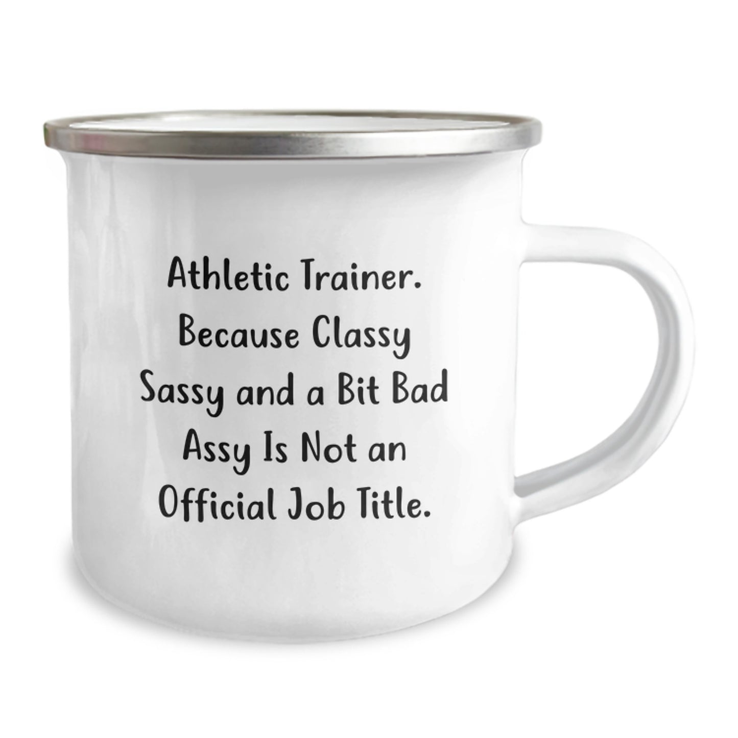 Funny Athletic Trainer Gifts from Friends - 'Classy Sassy And A Bit Fearlessy' Christmas Unique Mug for Camping - Image 2