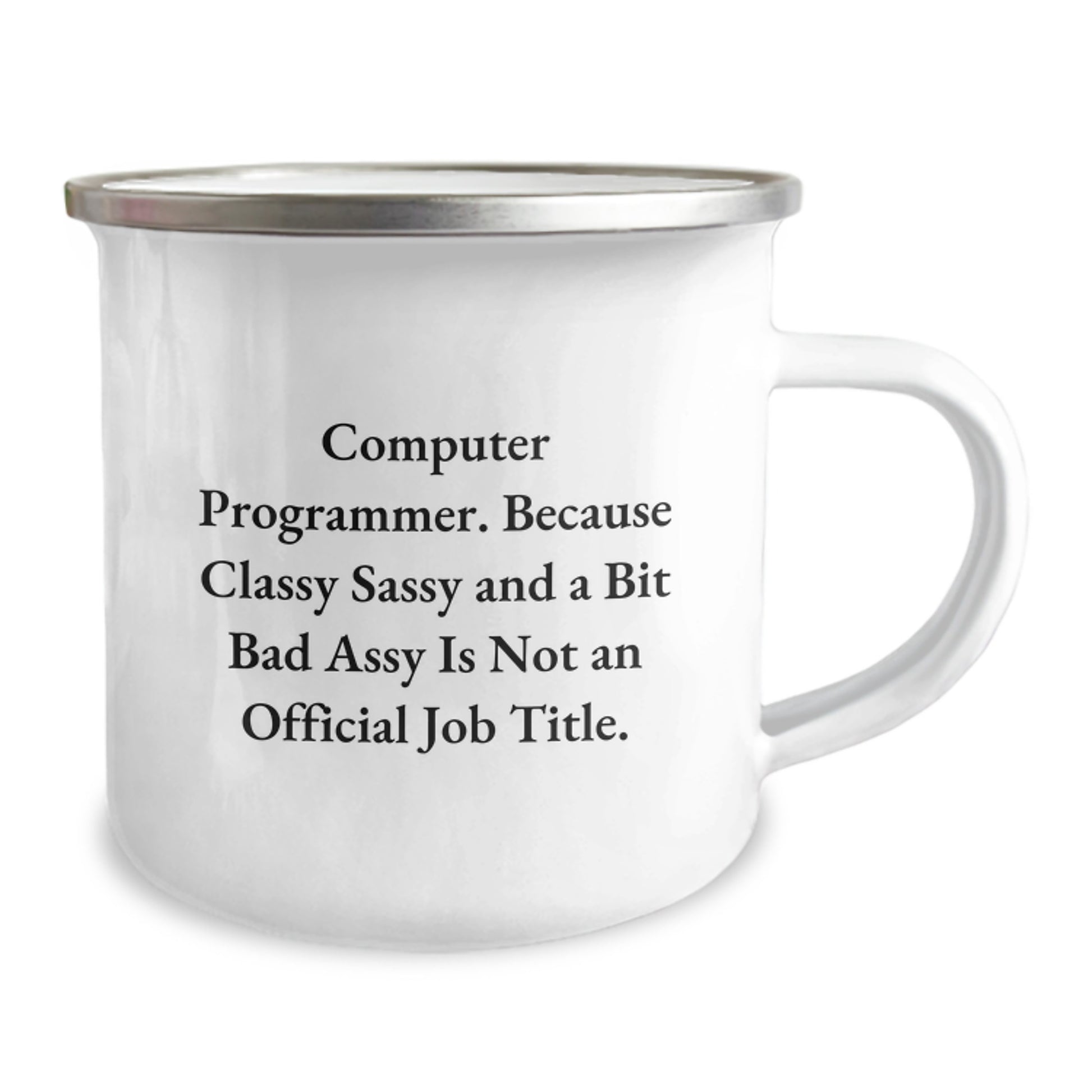 Funny Computer Programmer Gifts from Friends to Computer Programmer Graduates, Inspirational Camping Mug for His or Her, Gifts for Men or Women, Stainless Steel Enamel Finish - Image 2