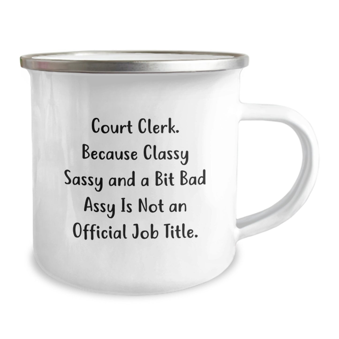 Funny Court Clerk Gifts from Family - Mother's Day Unique Camping Mug Court Clerk Quote - Image 2