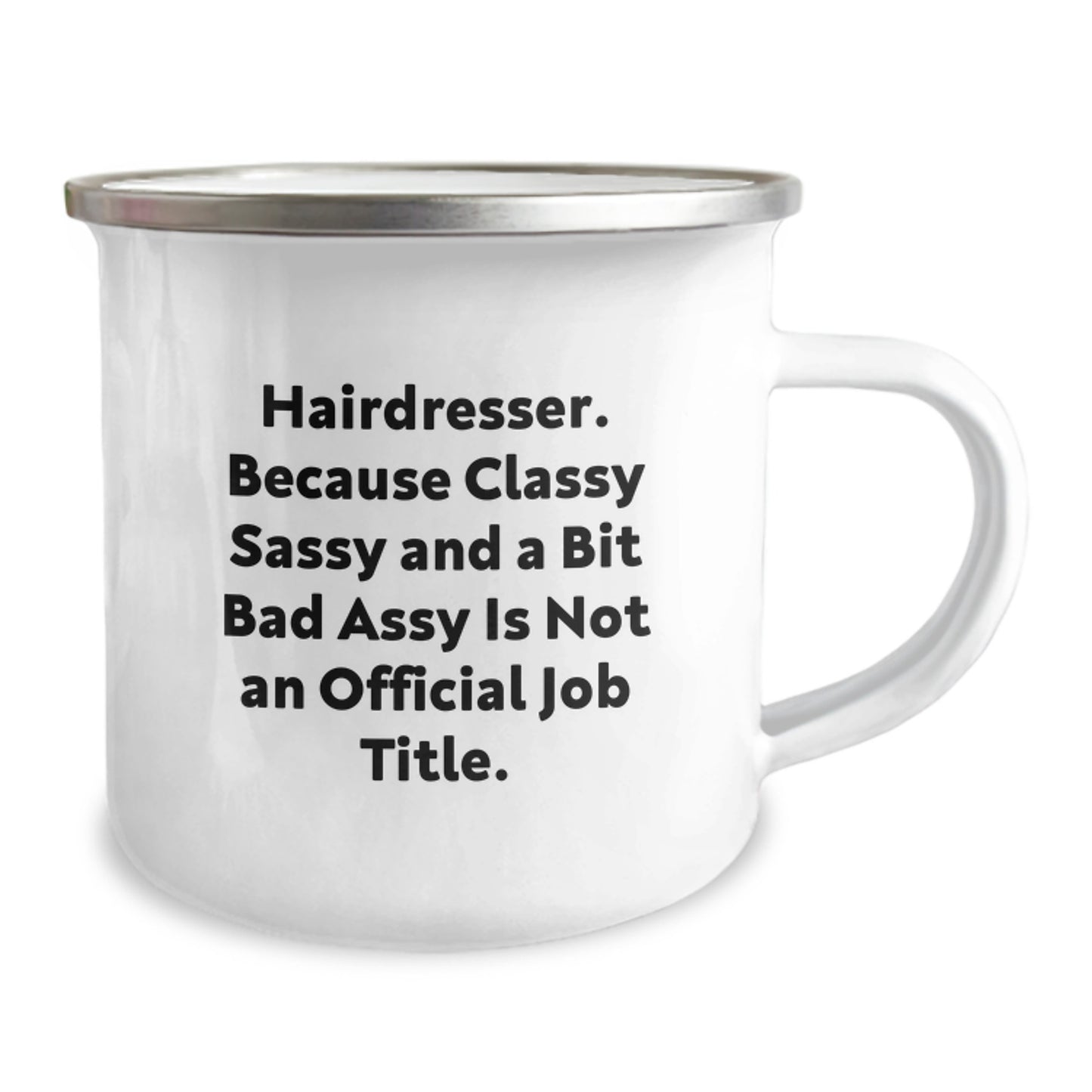 Funny Hairdresser Gifts from Friends, Christmas Unique Mugs for Hairdressers, Camping Mug with Quote - Image 2