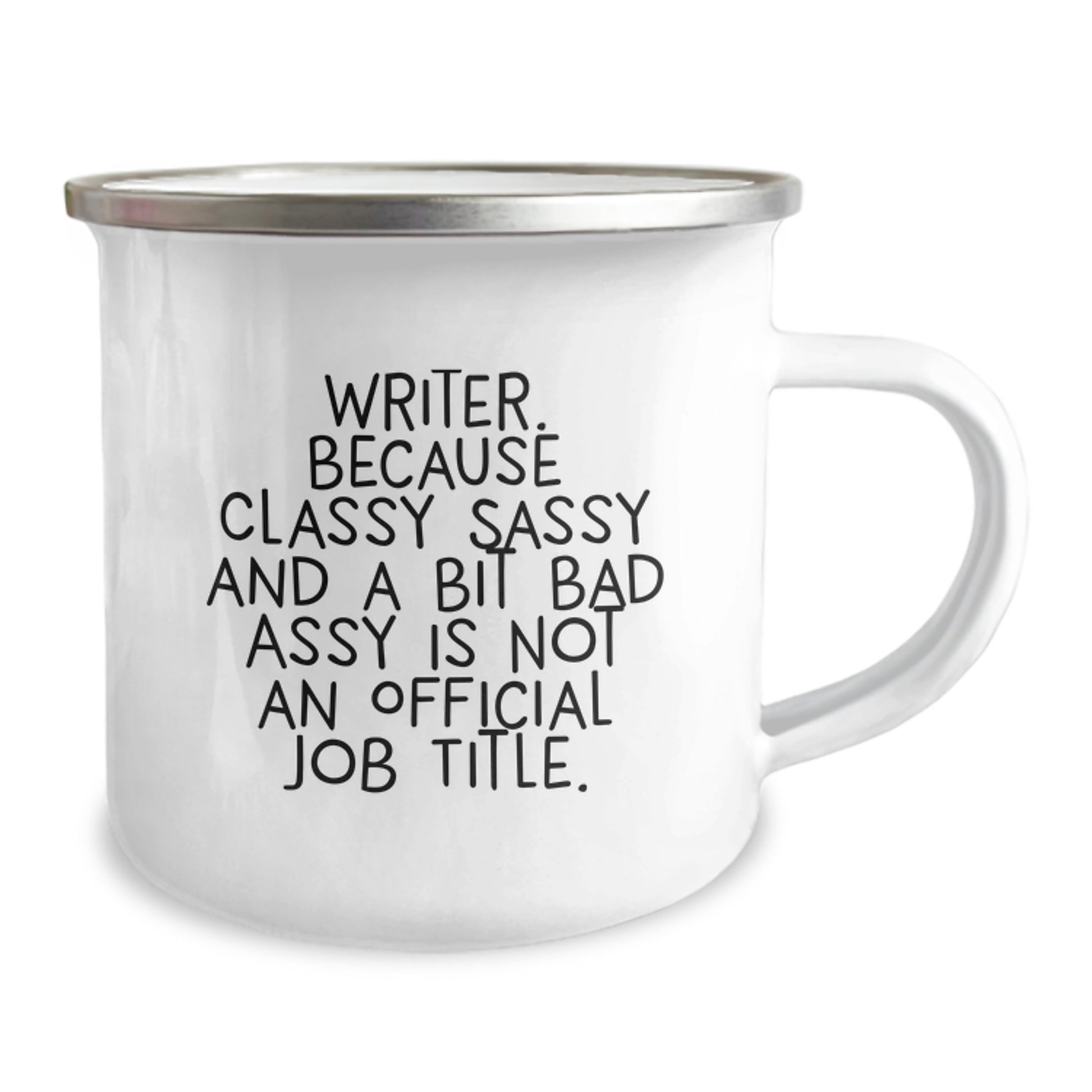Camping Mugs for Writers - Funny Quote Gifts from the Heart, for Mom's Unique Presents - Stylish Stainless Steel Enamel Mug - Image 2