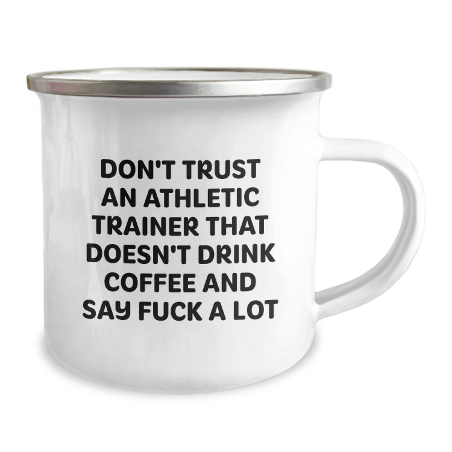 Funny Camping Mugs for Athletic Trainers, Gifts from Men to Women, Unique Mother's Day Unique Gifts Inspired by 'Don't Trust An Athletic Trainer That Doesn't Drink Coffee And Say F--k A Lot' - Image 2