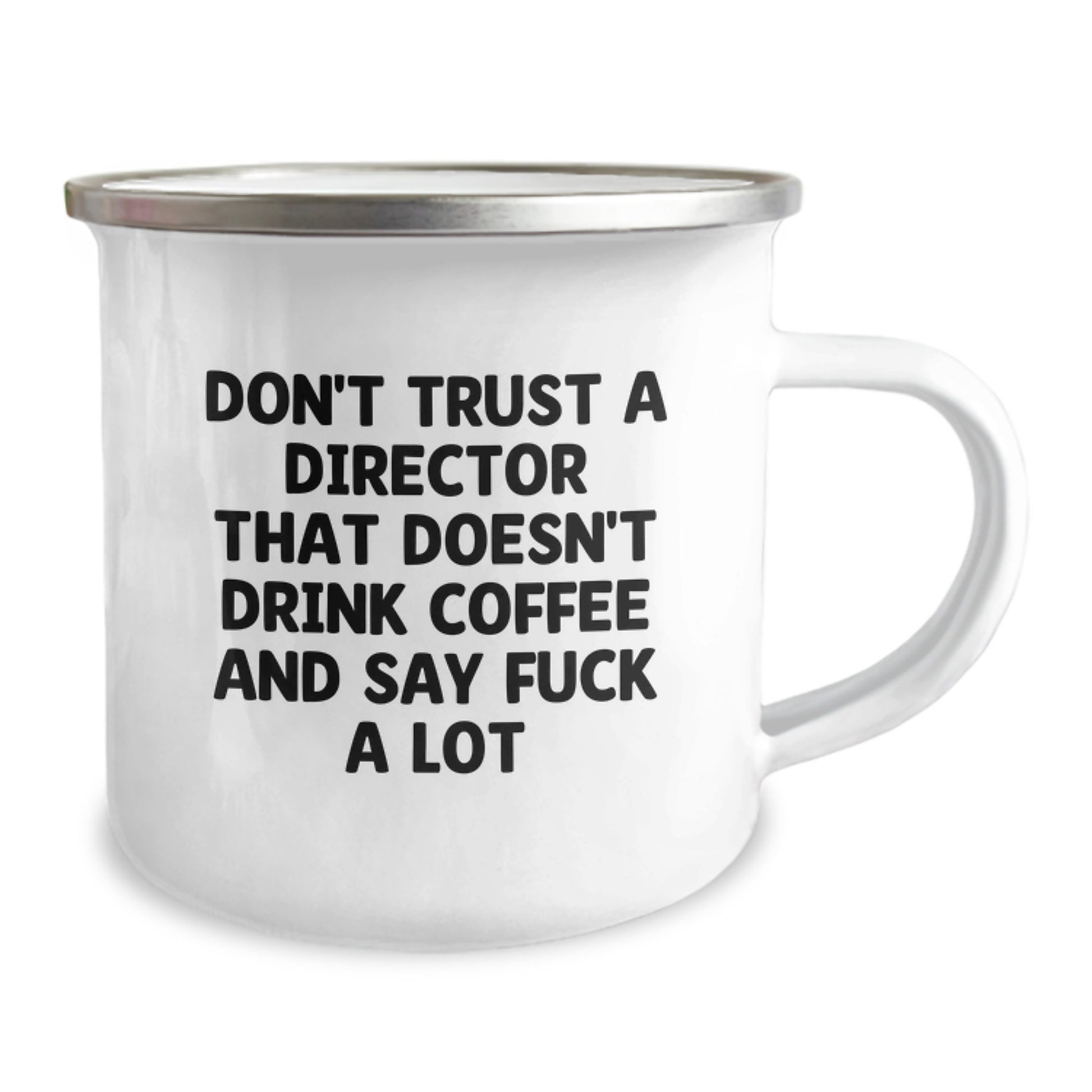 Funny Director Gifts from Friends - Don't Trust A Director Who Doesn't Drink Coffee Says Funny Quote, Unique Director Mug for Camping, Graduation Unique Gifts for Director - Image 2