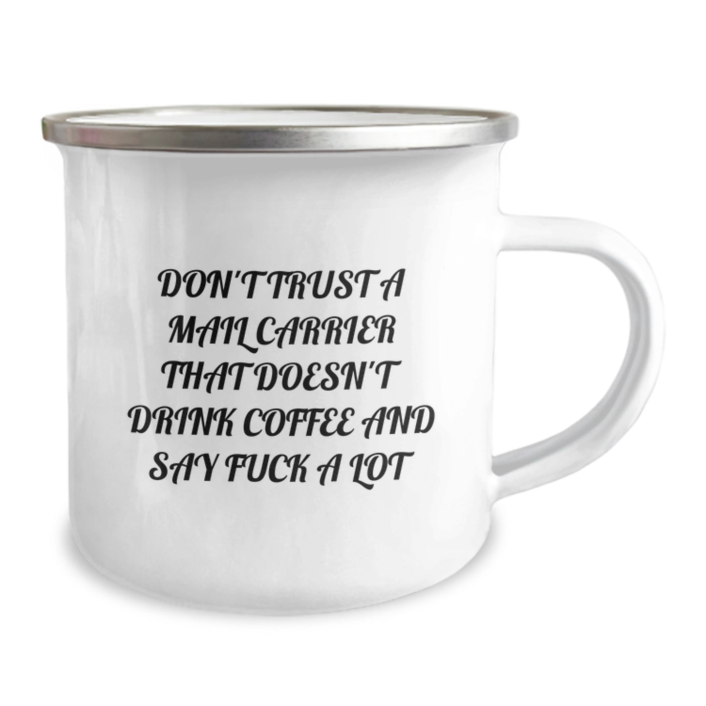 Funny Mail Carrier Gifts for Men - 'Don't Trust A Mail Carrier' Camping Mug, Unique Graduation Gifts for Men from Friends - Image 2