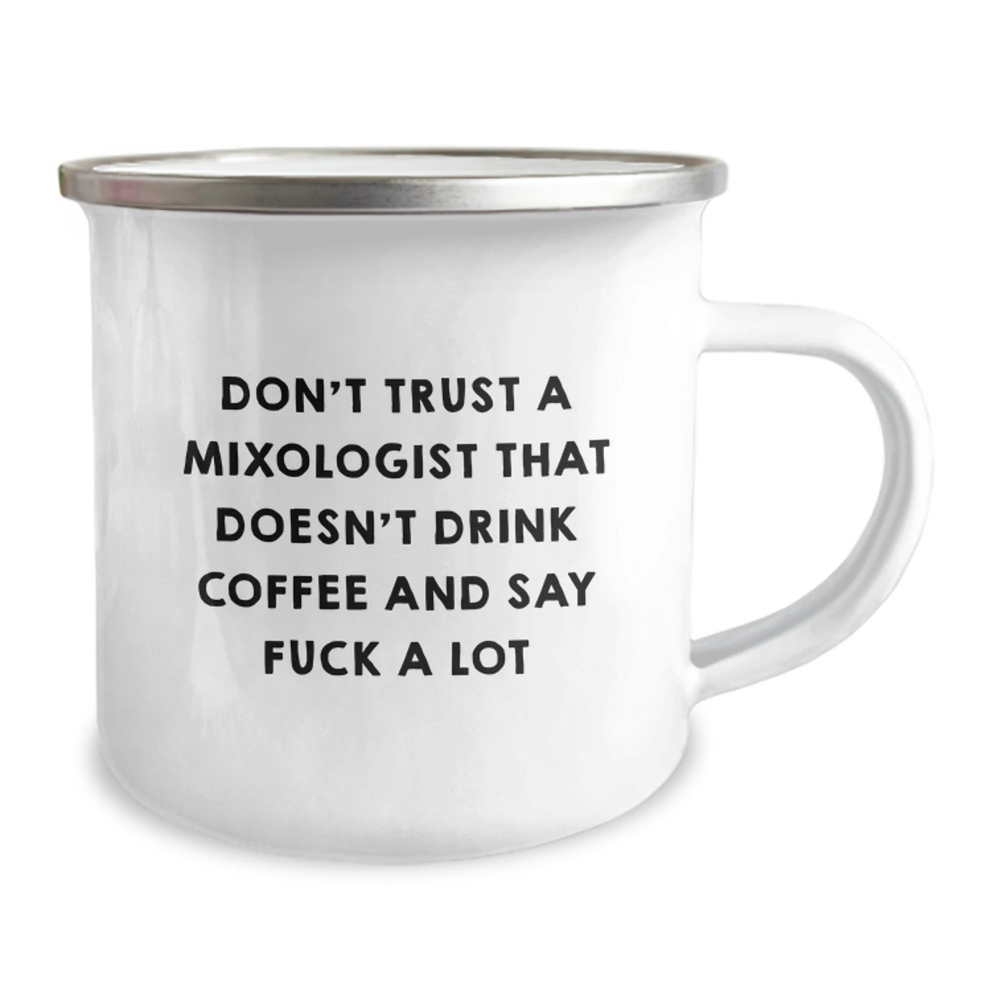 Funny Mixologist Quotes Gifts for Men, Unique Camping Mug for Graduation, Enamel Finish, 12 oz, Gifts from Friends to the Coffee Lovers - Image 2