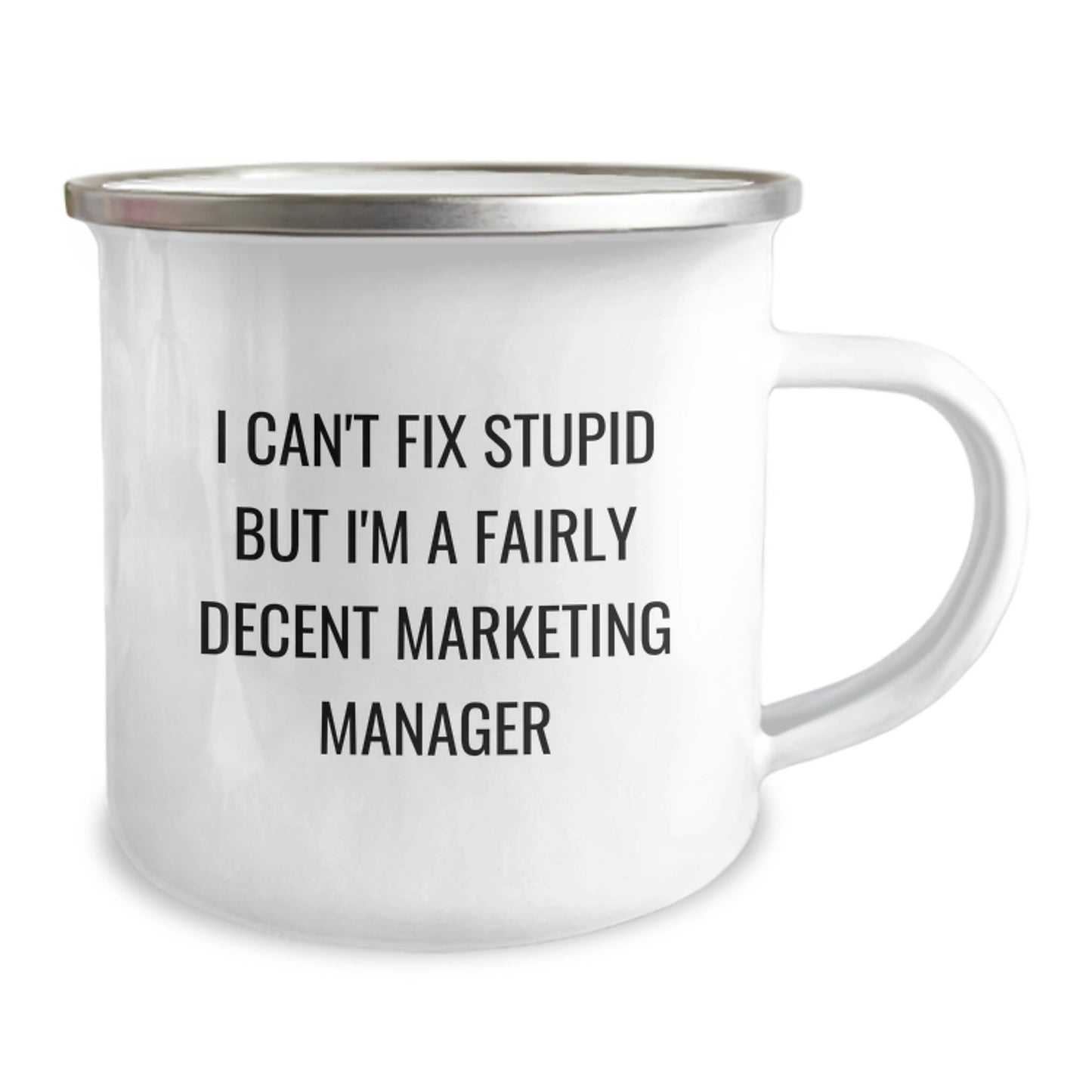 Funny Marketing Manager Gifts from Friends to Marketing Manager, A Decent Marketing Manager Camping Mug, Perfect Graduation Unique Gifts for Men - Image 2