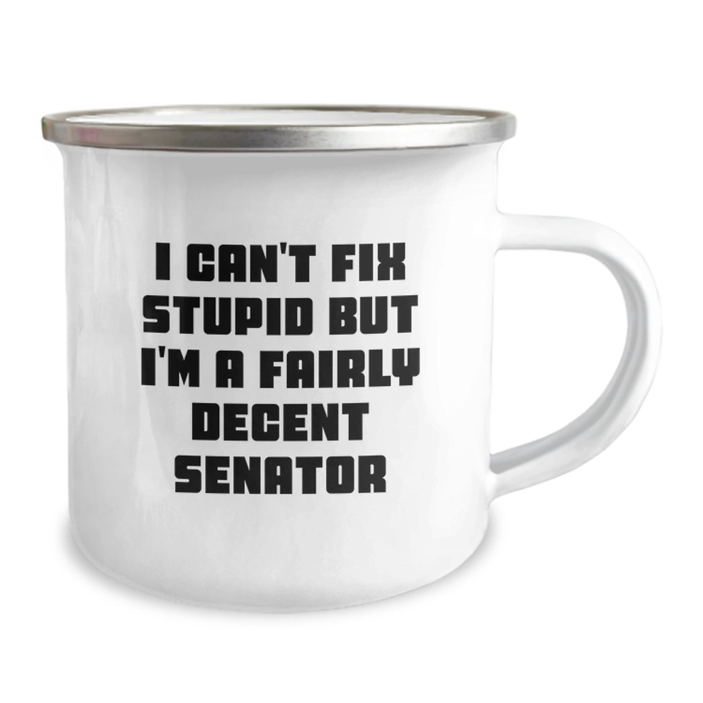 Senator Gifts for Men Funny Quotes Camping Mug 12 oz Stainless Steel Enamel Finish Commemorative Graduation Unique Gifts from Mom Dad Family Friends - Image 2