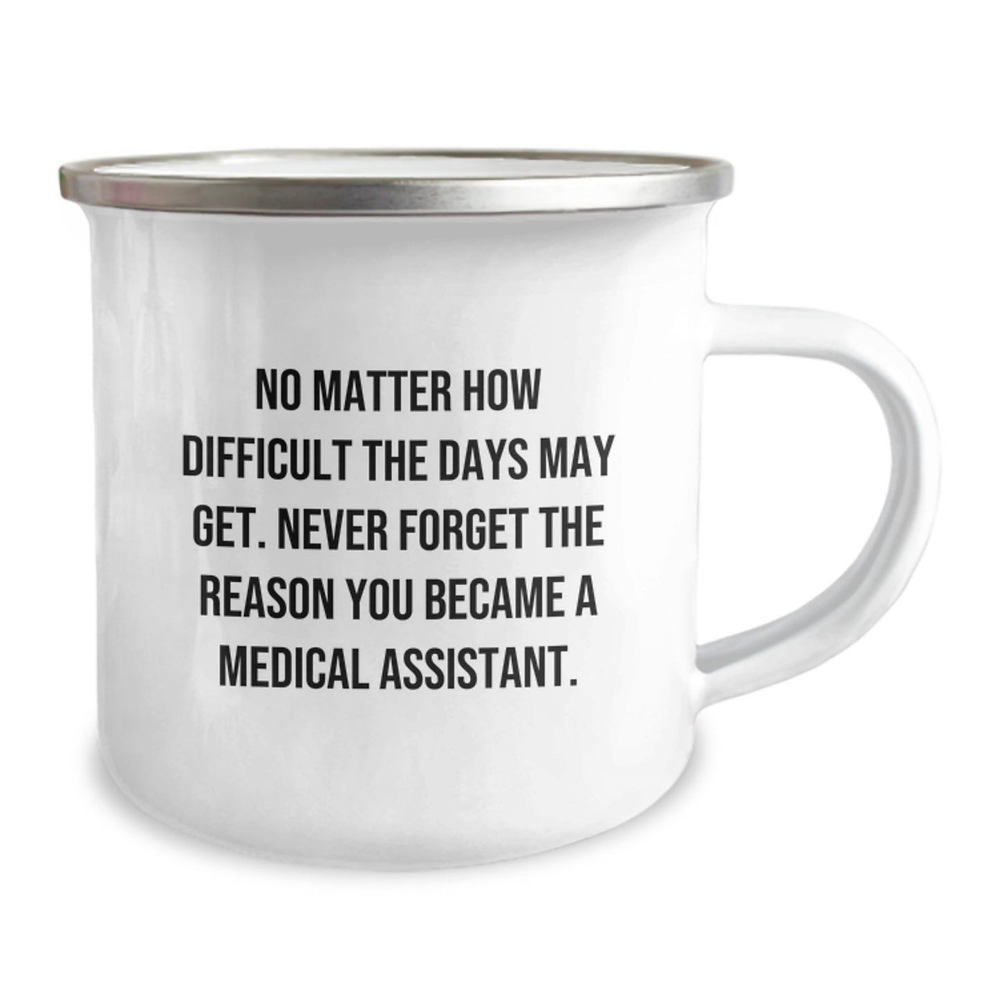 Medical Assistant Inspirational Gifts from Friends and Family for Graduation Unique Camping Mug - Never Forget the Reason You Became a Medical Assistant - 12 oz Stainless Steel - Image 2