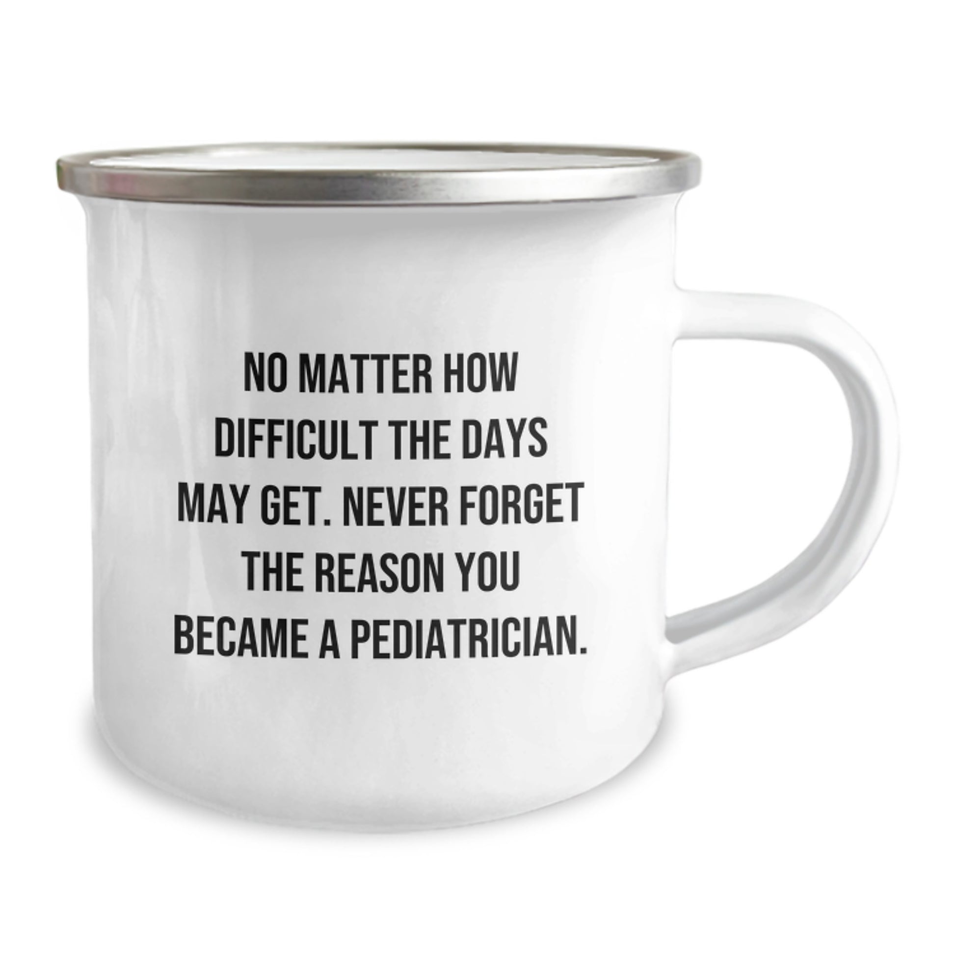 Gifts from Family to Pediatrician, Funny Inspirational Camping Mug for Graduation Unique Gifts, Never Forget the Reason You Became a Pediatrician - 12 oz Stainless Steel with Enamel Finish - Image 2