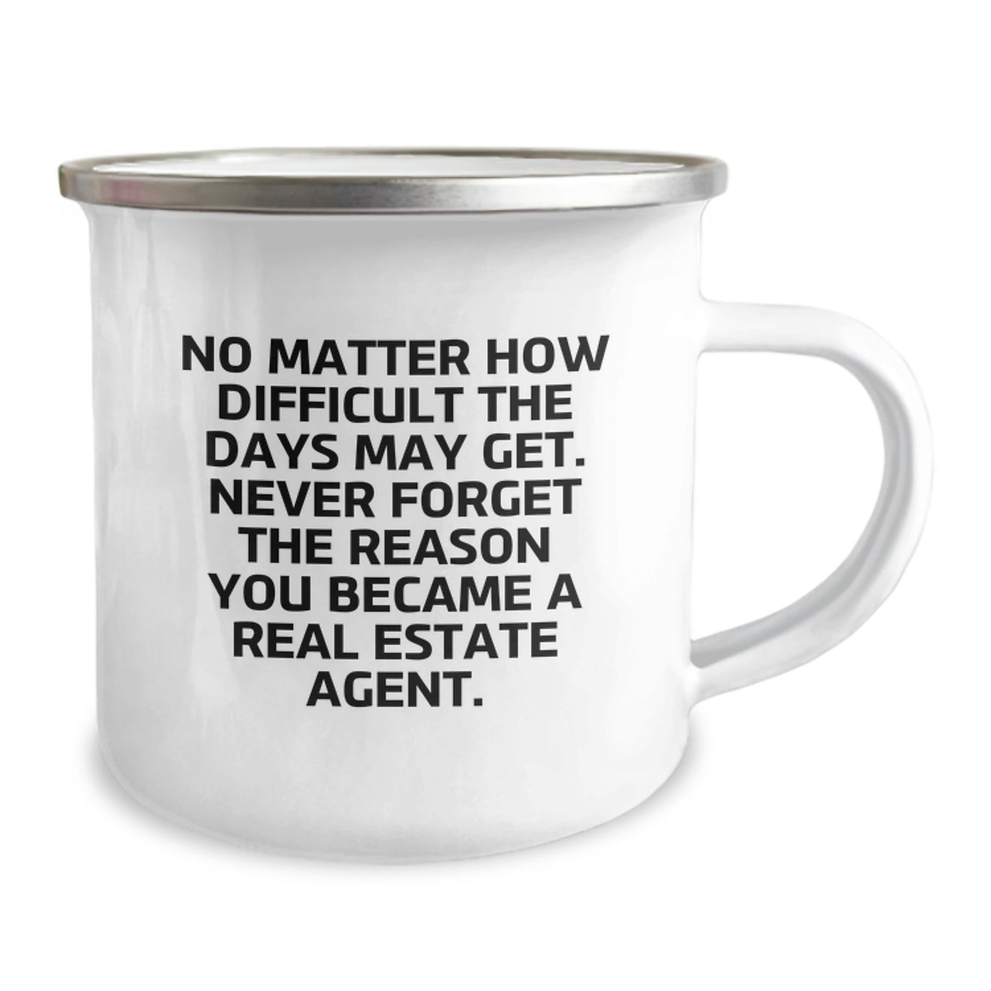 Real Estate Agent Graduation Unique Camping Mug Gifts for Real Estate Agents, Funny Inspirational Quote - Gifts from Family to Real Estate Agent Men - Image 2