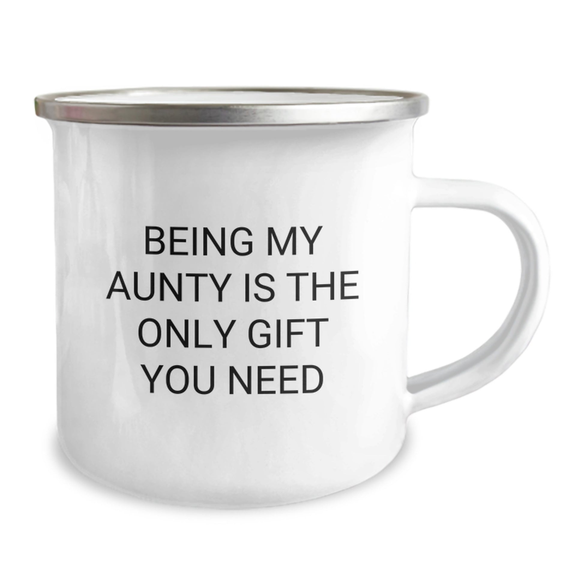 Funny Aunty Gift Ideas, 'Being My Aunty Is The Only Gift You Need', Unique Camping Mug for Aunty Graduation, Gifts from Family - Image 2