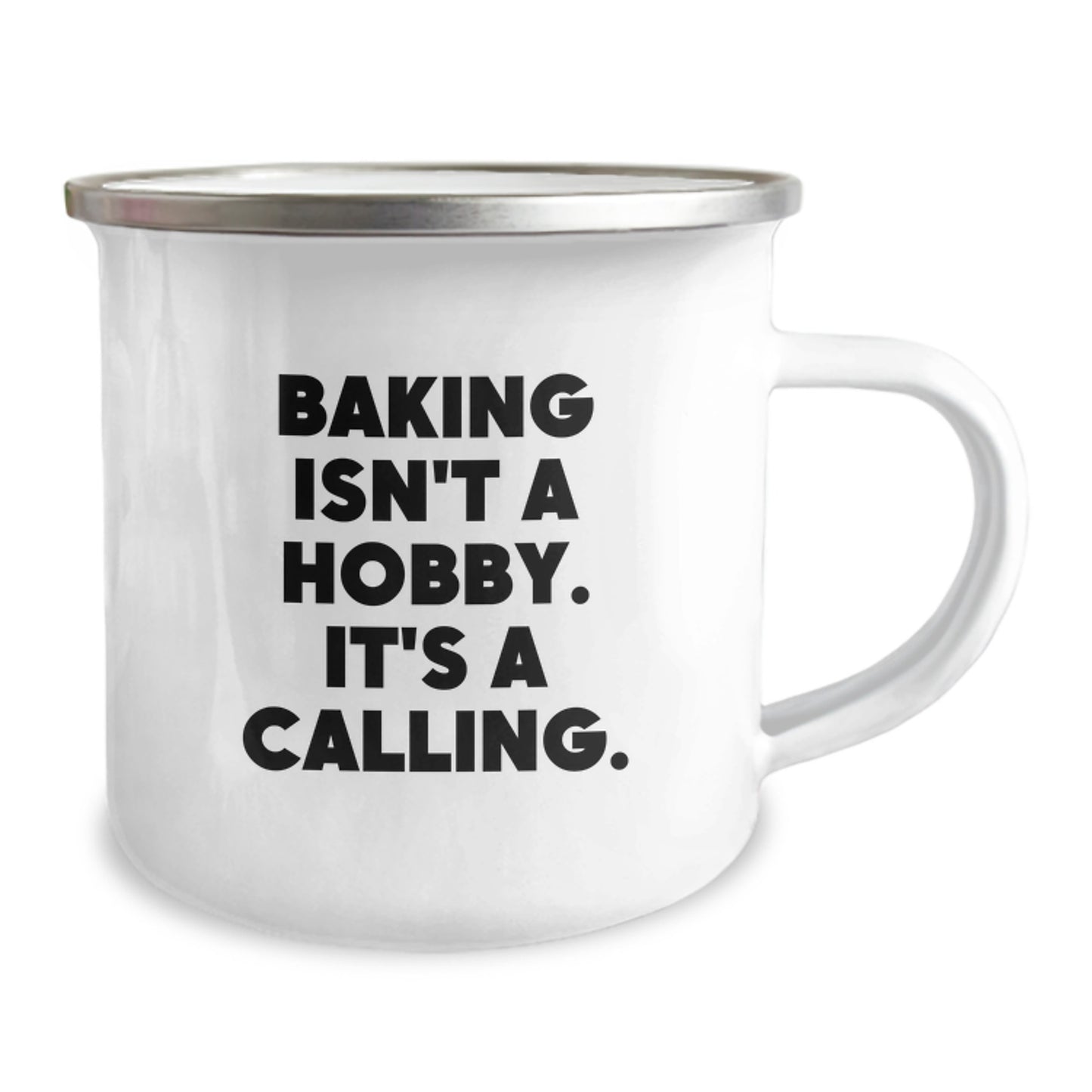 Baking Enthusiasts Gifts from Friends to Baking Lovers - 'Baking Isn't A Hobby. It's A Calling.' Stainless Steel Camping Mug for Graduation Unique Gifts - Image 2