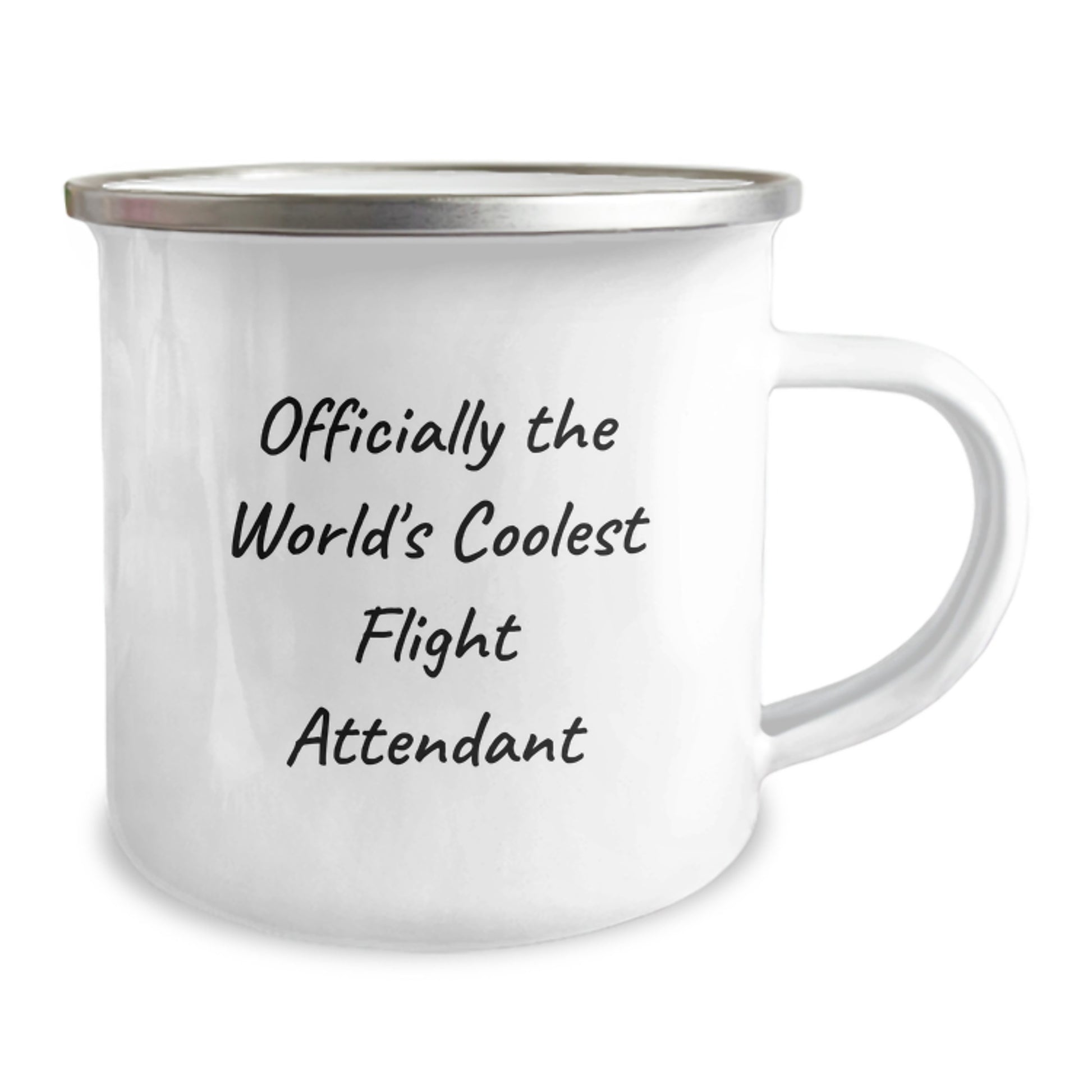 Flight Attendant Gifts from Friends Unique Camping Mug for Graduation Officially 'The World's Coolest Flight Attendant' - Image 2