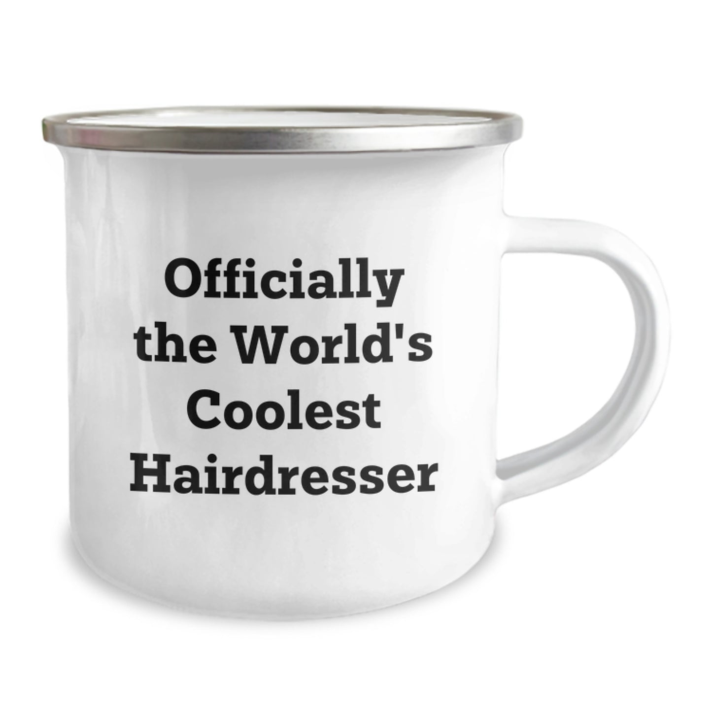Funny Hairdresser Gifts from Friends, Men, or Family - Officially The World's Coolest Hairdresser Camping Mug for Hairdresser Graduation Unique Gifts - Image 2