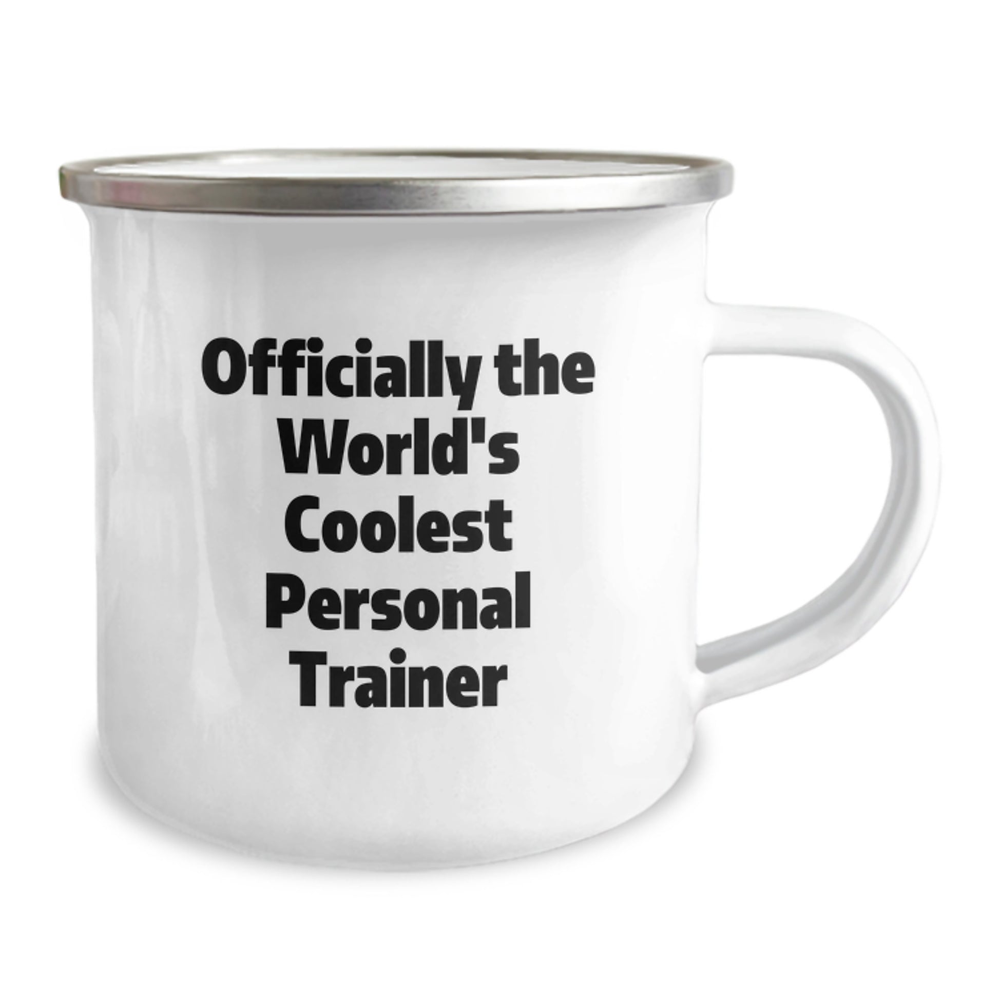 Funny Personal Trainer Gifts from Friends for Graduation - Camping Mug with 'Officially The World's Coolest Personal Trainer' Quote - Image 2