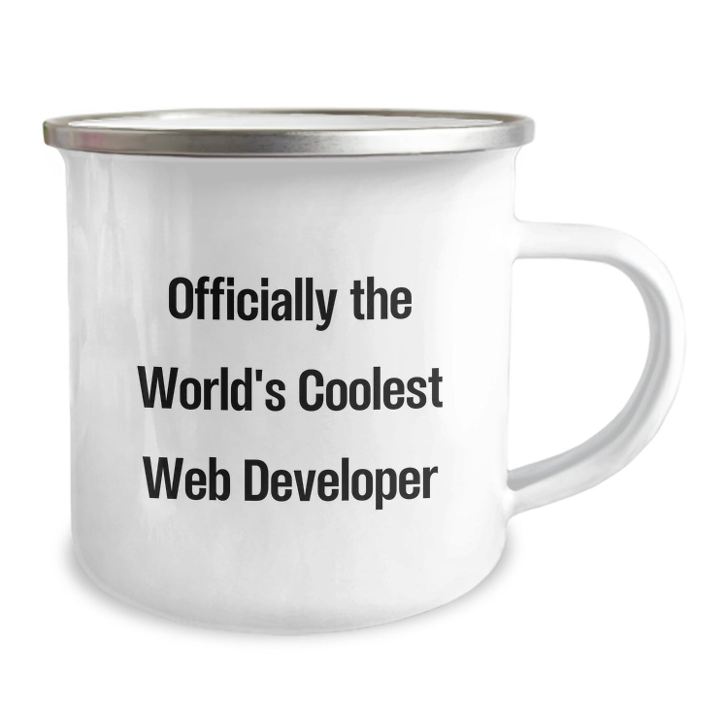 Funny Web Developer Gifts from Friends - Officially The World's Coolest Web Developer Camping Mug for Graduation Unique Gifts - Image 2