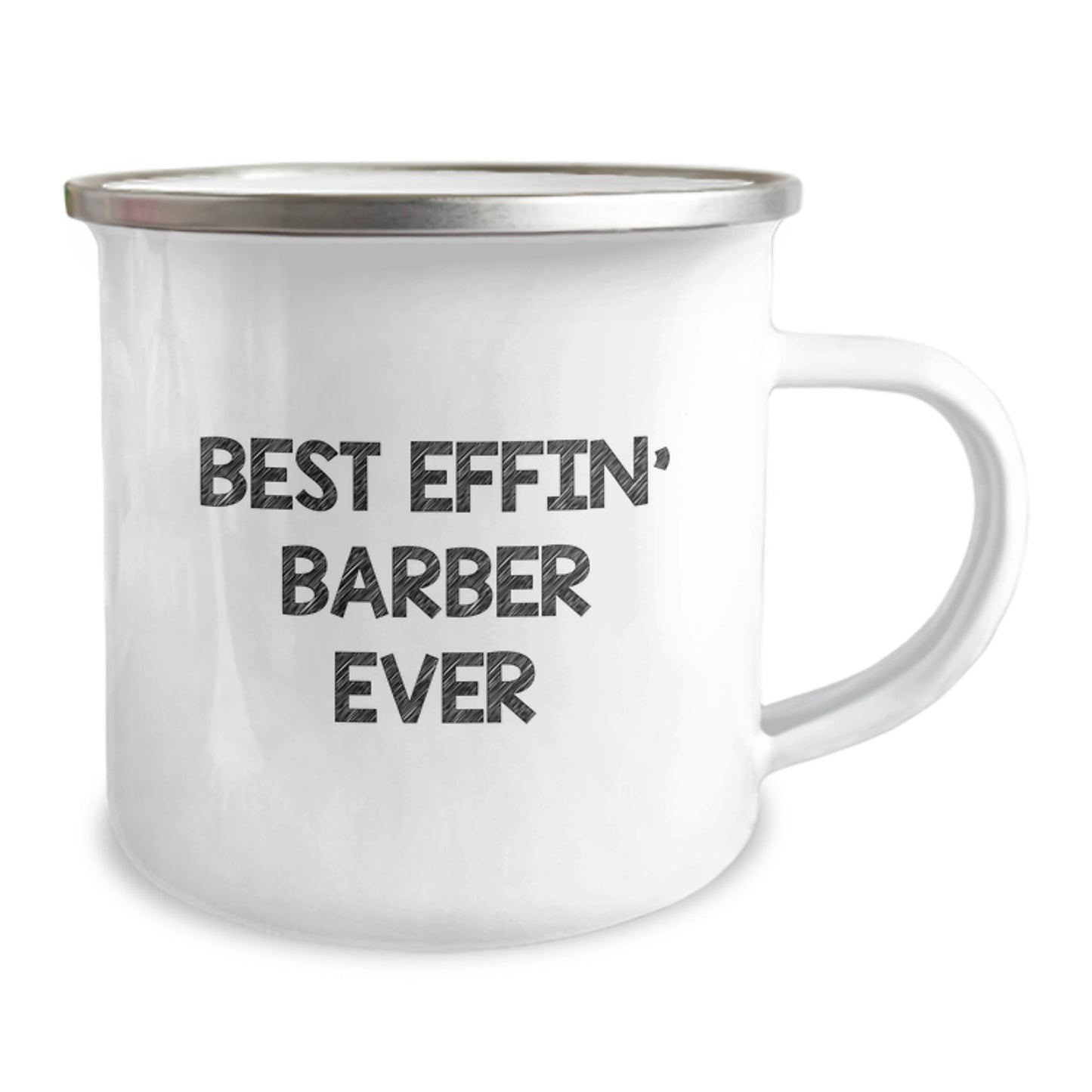 Funny Barber Gifts for Men, Camping Mug Best Effin' - Unique Christmas Memorable Presents for Barber Enthusiasts from Friends and Family - Image 2