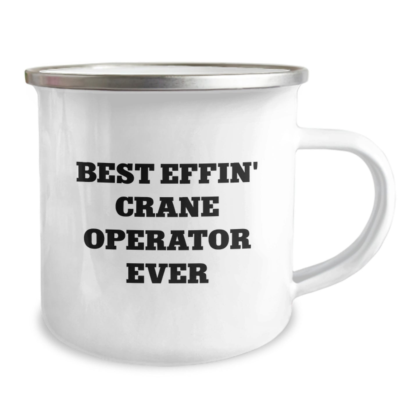 Funny Crane Operator Gifts for Men, Best Effin' Graduation Unique Mugs for Crane Lovers, Camping Mug with Enamel Finish - Image 2