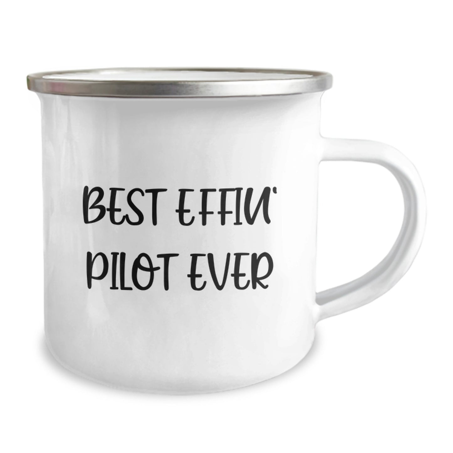 Funny Pilot Gifts for Men - Best Effin' Pilot Ever Camping Mug, Graduation Unique Gifts for Pilot Friends, Family, Coworkers - Image 2