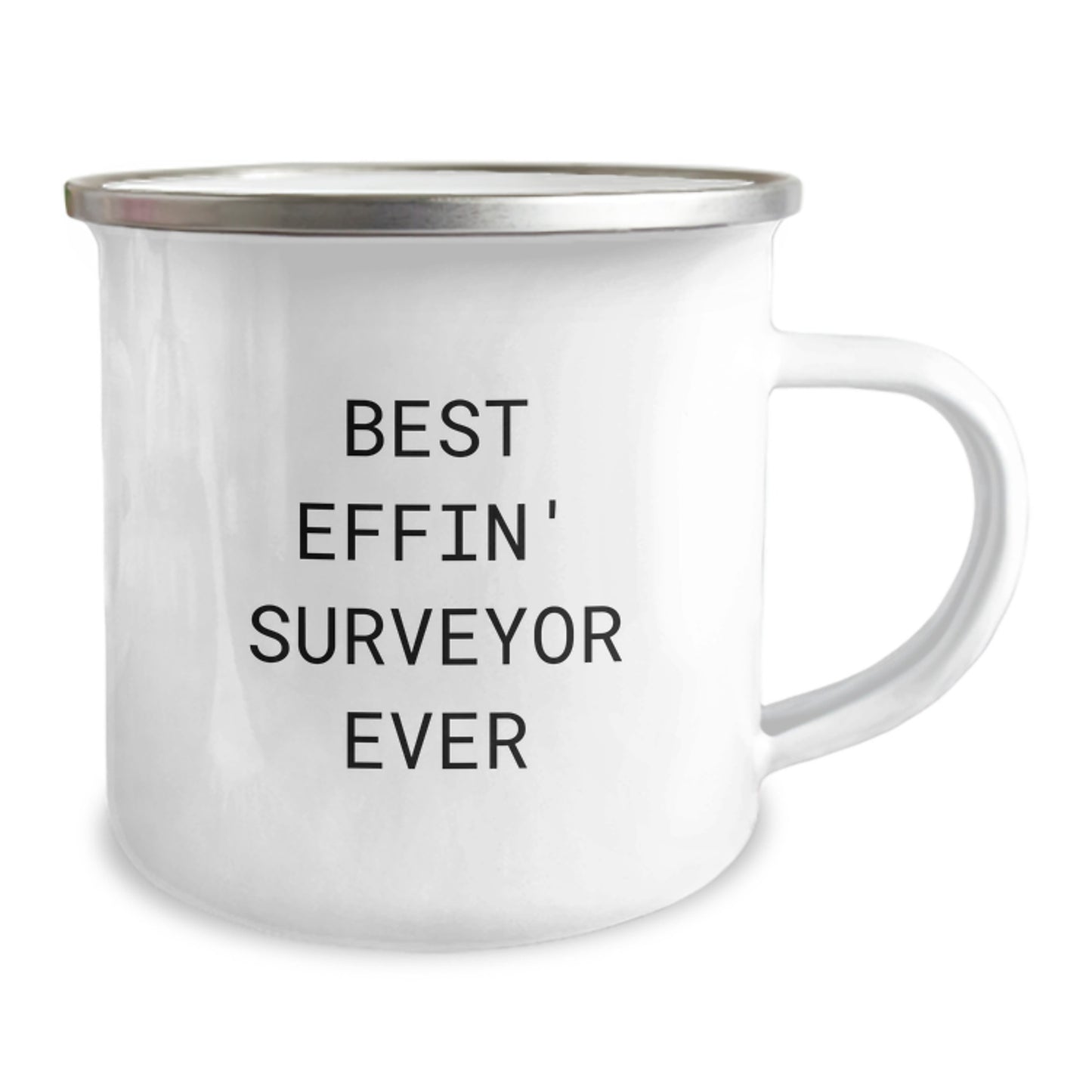 Funny Surveyor Gifts from Friends for Surveyor Graduation Unique Gifts - Best Effin' Surveyor Ever Camping Mug - Image 2