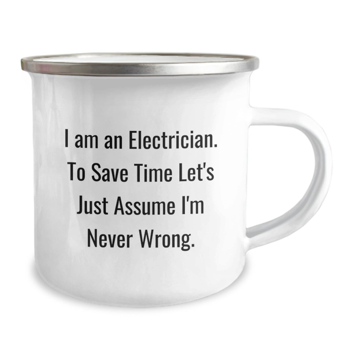Electrician Keepsake Camping Mug for Him Birthday Gift Stainless Steel - Image 2