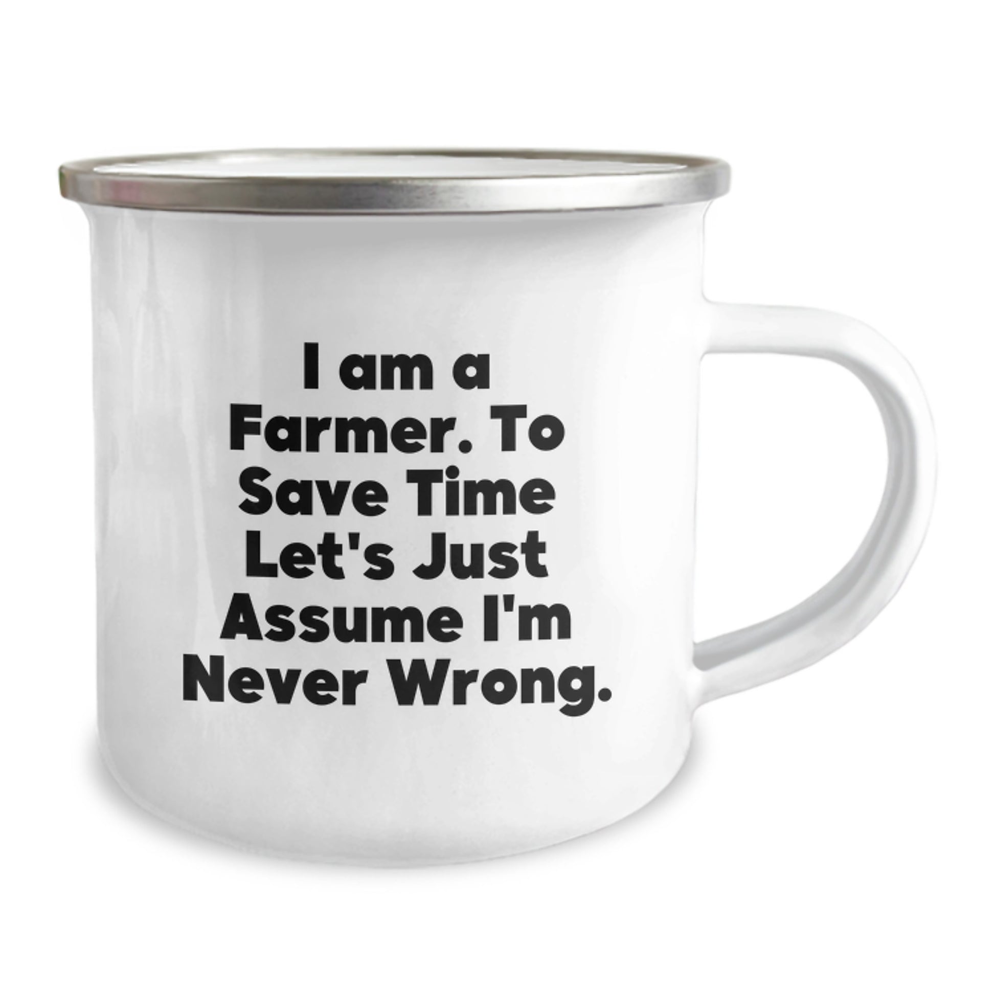 For Him Keepsake Birthday Gift Camping Mug – I Am A Farmer to Save Time - Image 2