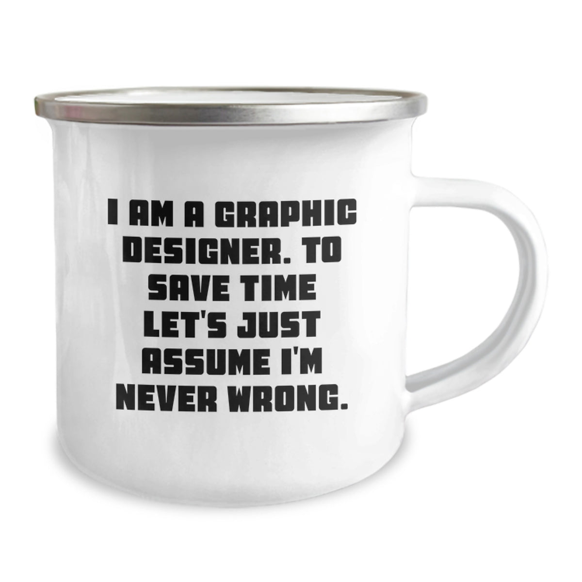 Graphic Designer Keepsake Camping Mug for Him Premium Birthday Gift - Image 2