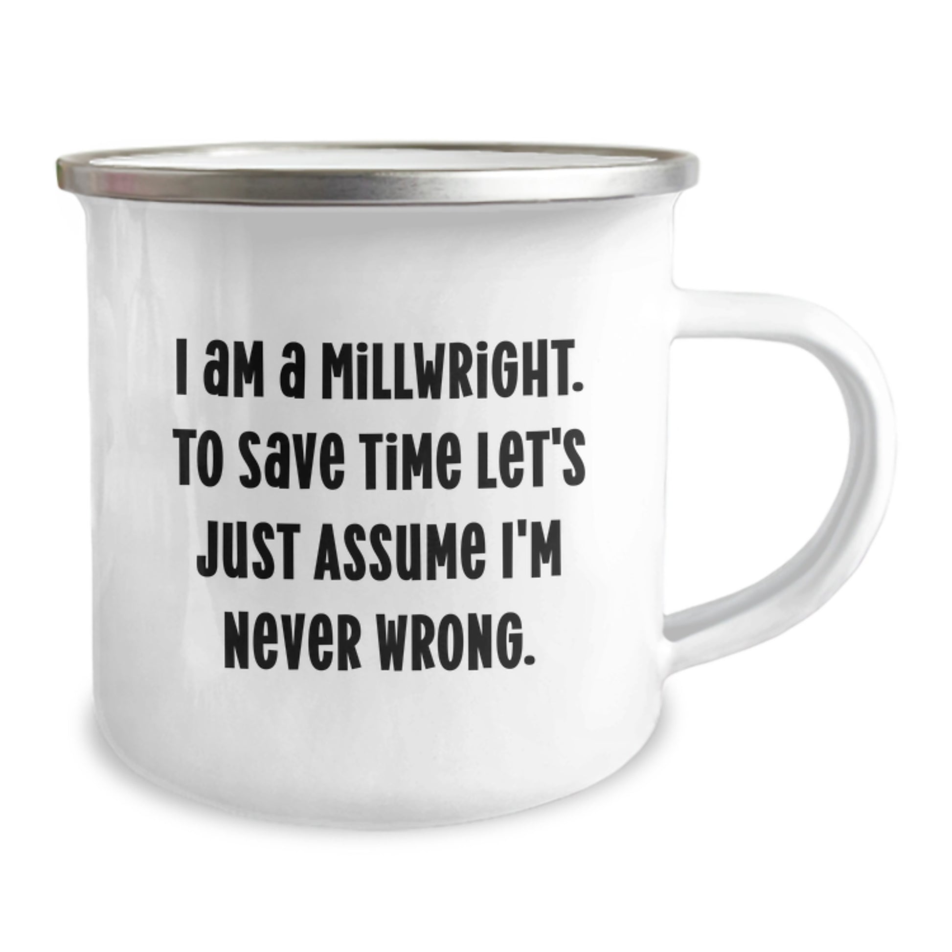 Millwright Keepsake Camping Mug for Him Birthday Gift with Enamel Finish - Image 2