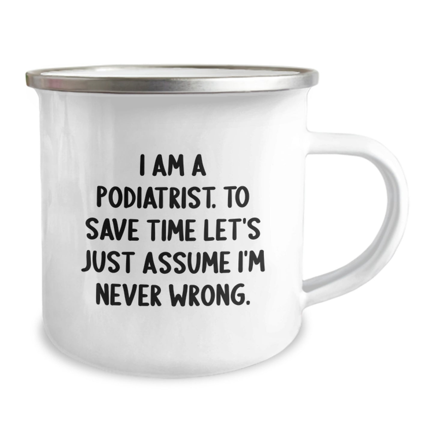 Podiatrist Keepsake Camping Mug for Him Birthday Gift with Enamel - Image 2