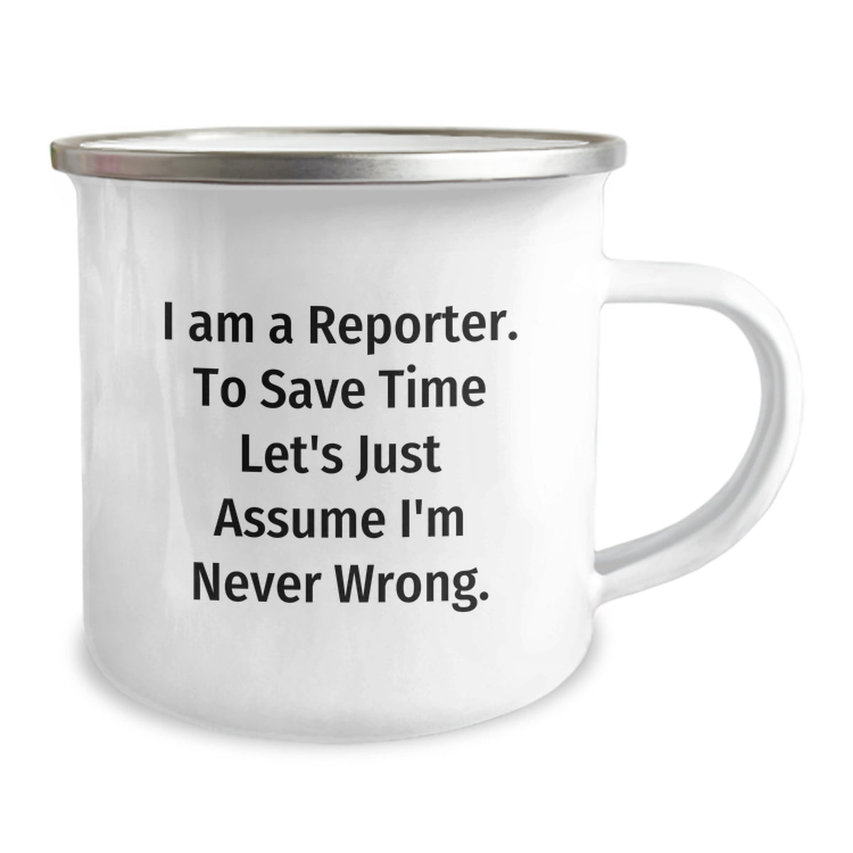 Witty Reporter Camping Mug Gift for Friends - Novelty Present - Image 2