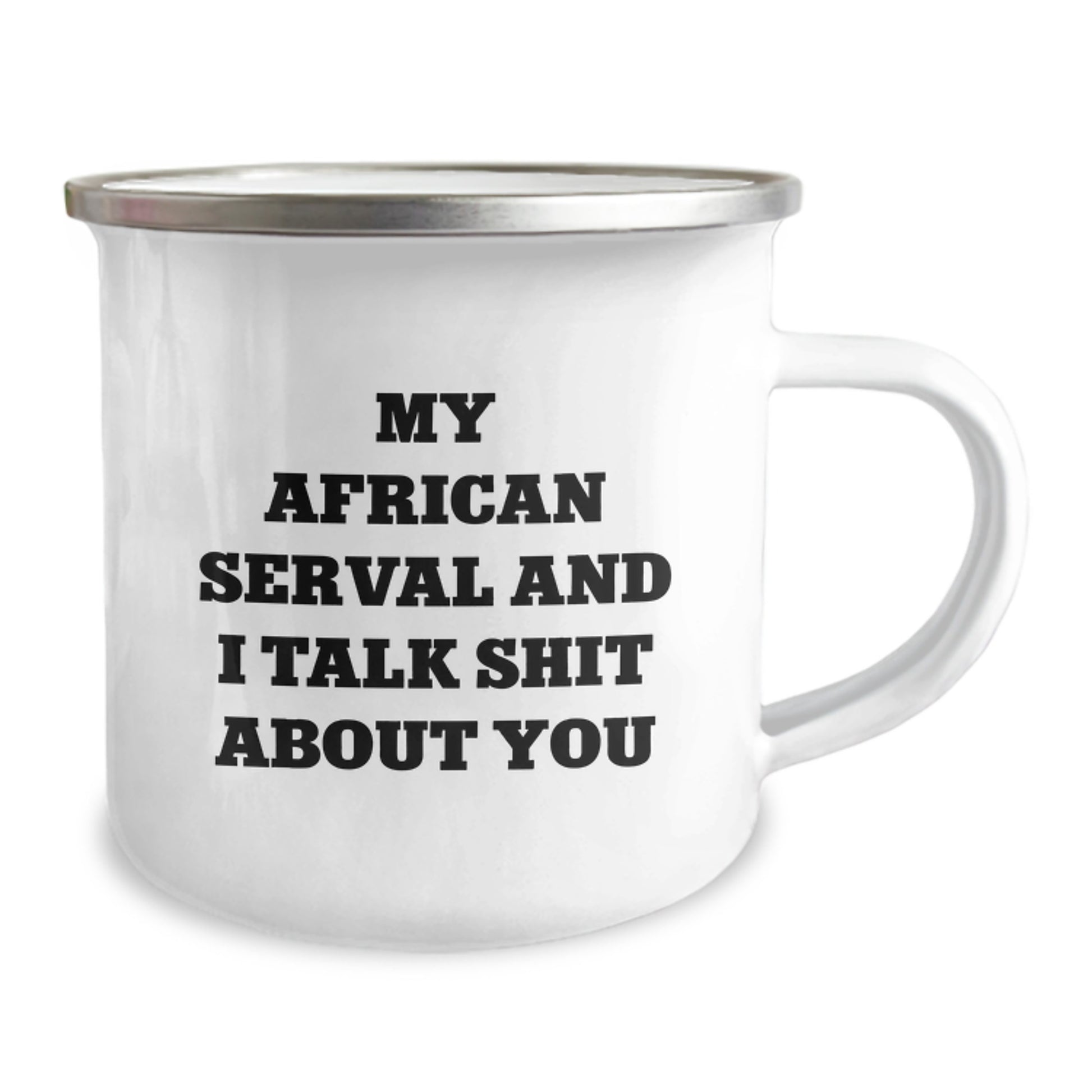 Funny African Serval Cat Camping Mug Gifts from Men for Women Friends Valentine's - Image 2