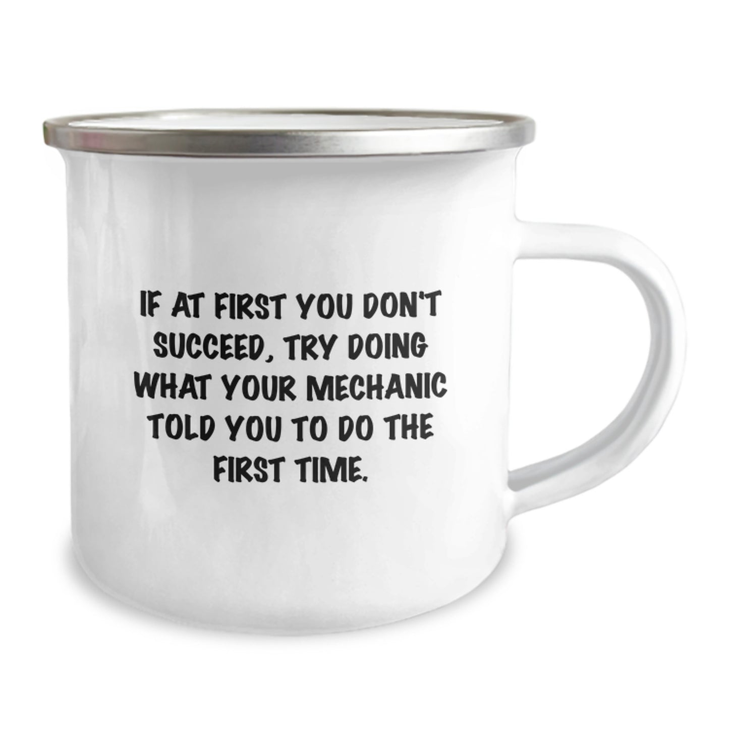 Mechanic Keepsake Camping Mug for Him Birthday Gift with Quote and Steel - Image 2