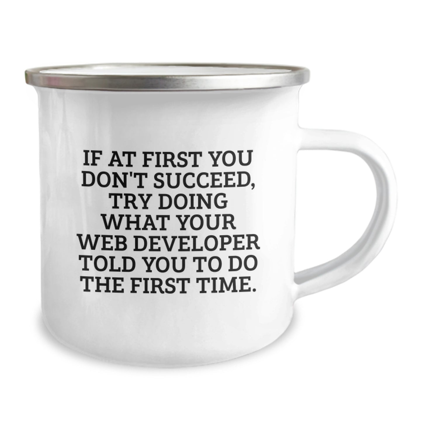 Birthday Gift Web Developer Keepsake Camping Mug for Her with Steel - Image 2