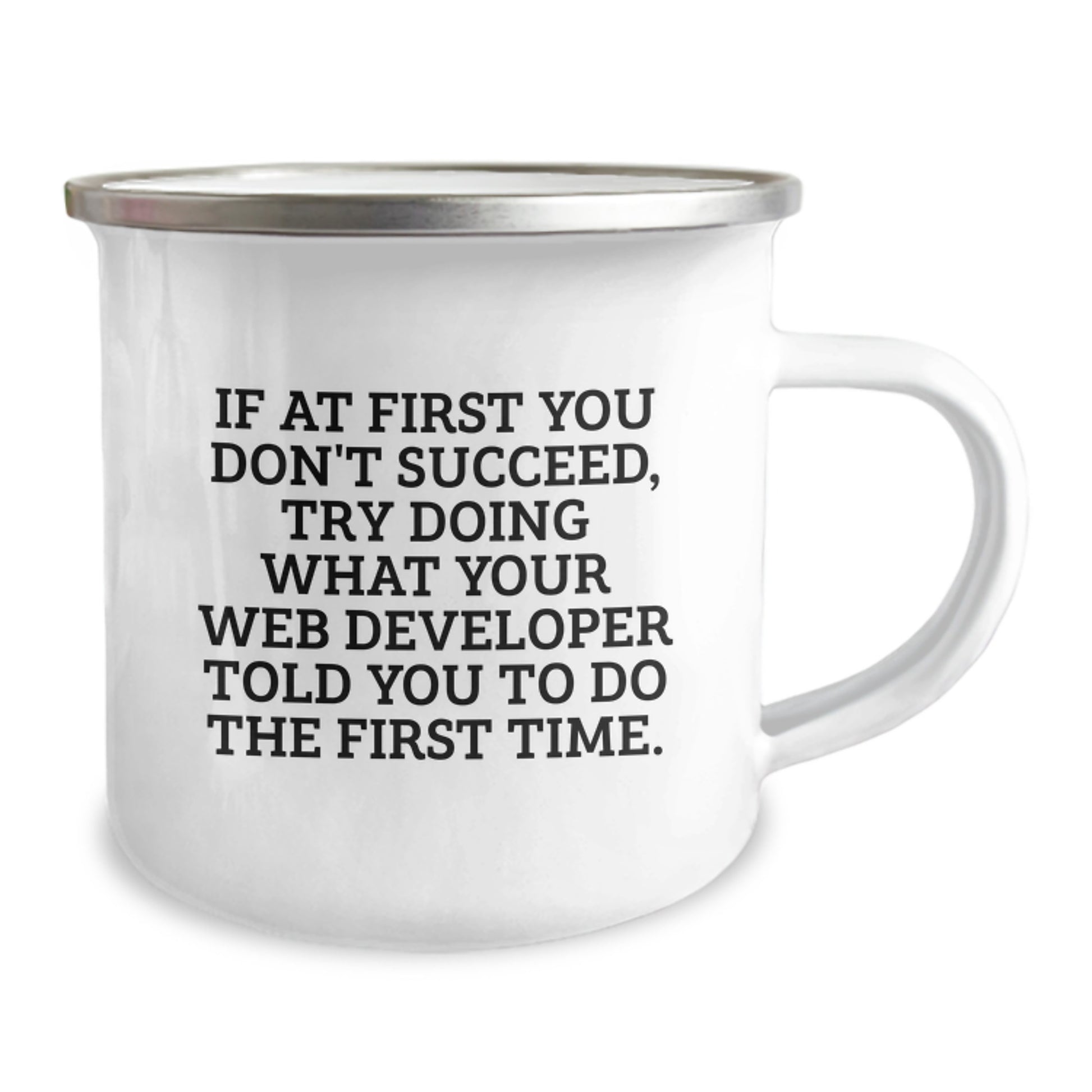 Birthday Gift Web Developer Keepsake Camping Mug for Her with Steel - Image 2