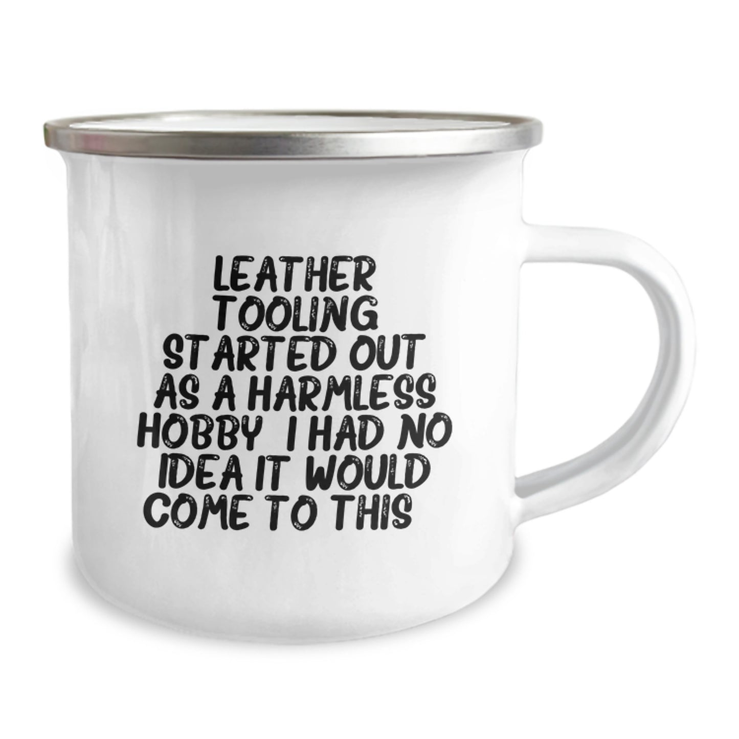 Leather Tooling Camping Mug Birthday Gift for Her Present Durable - Image 2