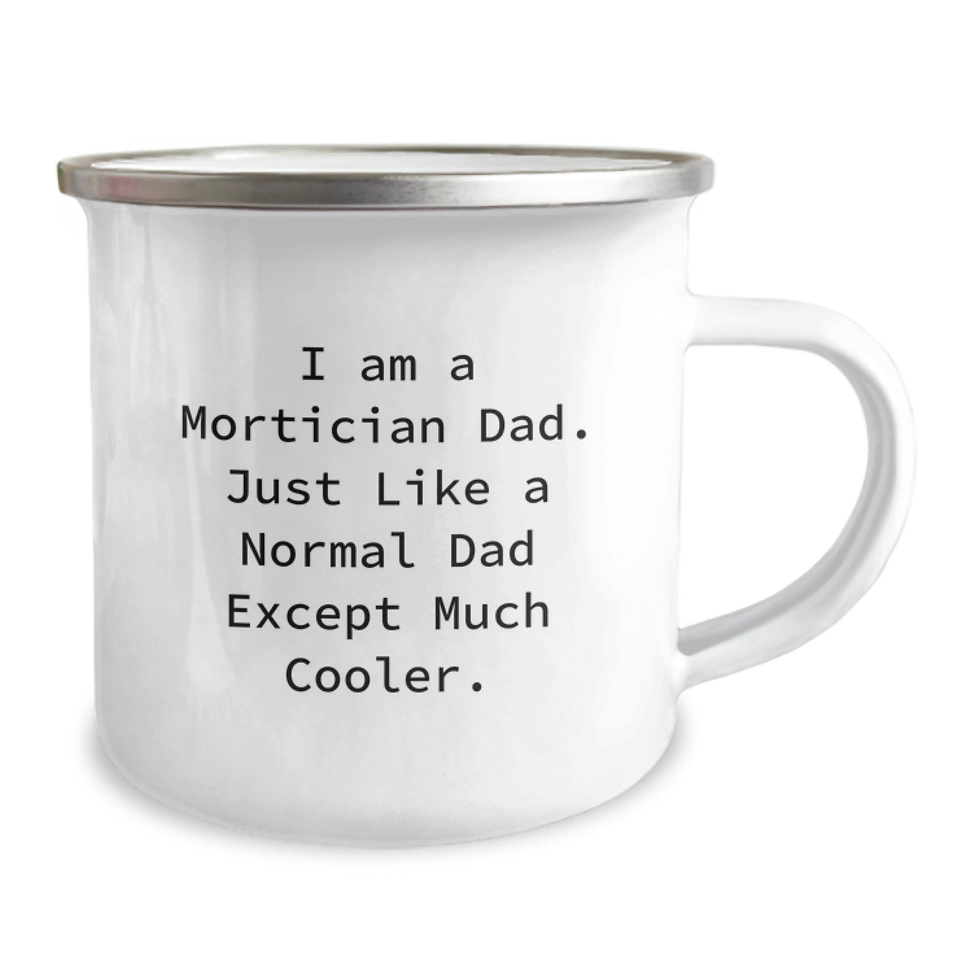 Mortician Keepsake Camping Mug for Him Birthday Gift With Enamel Finish - Image 2