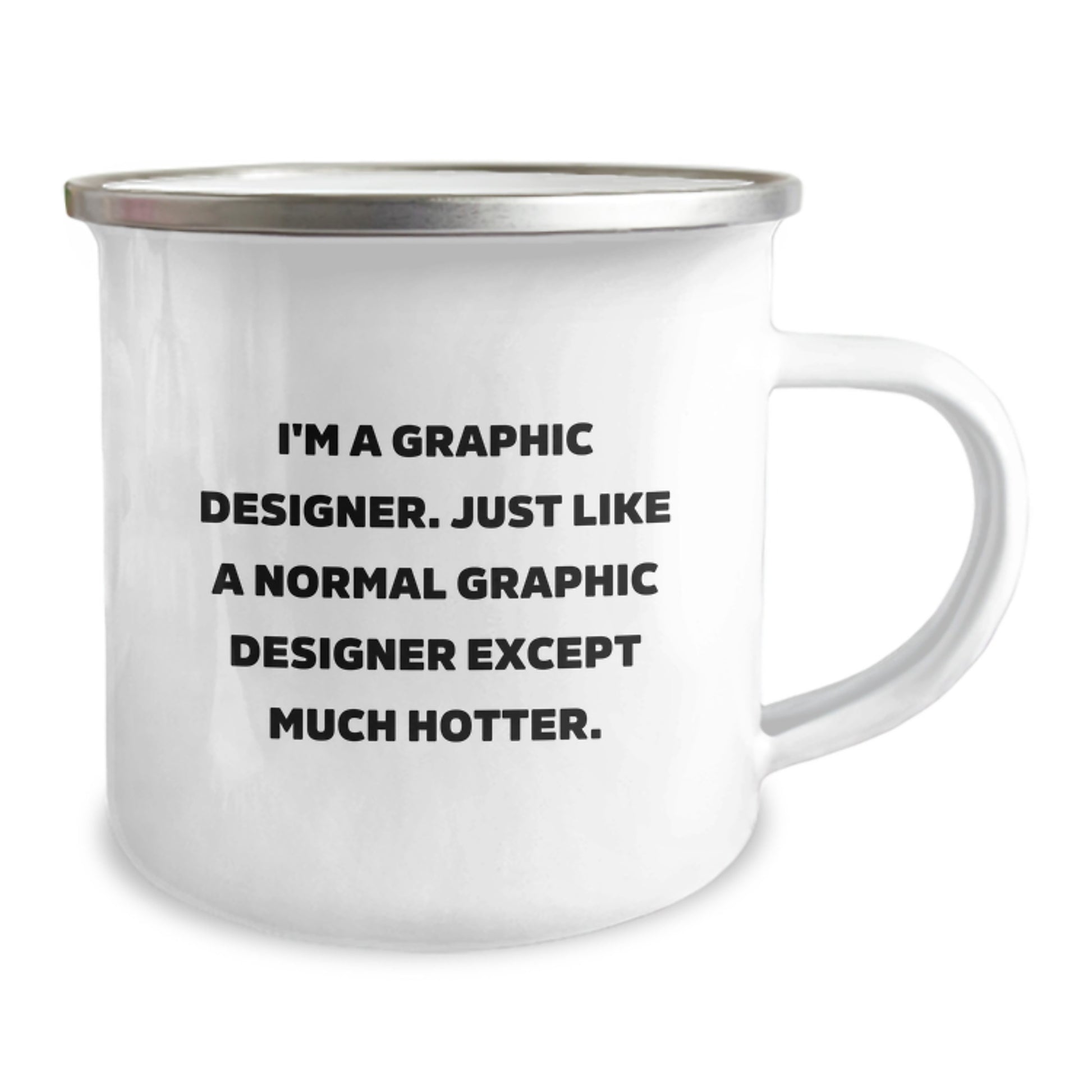 Funny Graphic Designer Gifts for Him, Unique Birthday Camping Mug for Graphic Designer Friends, I'm A Graphic Designer Except Much Hotter Gifts from Friends to Graphic Designer - Image 2