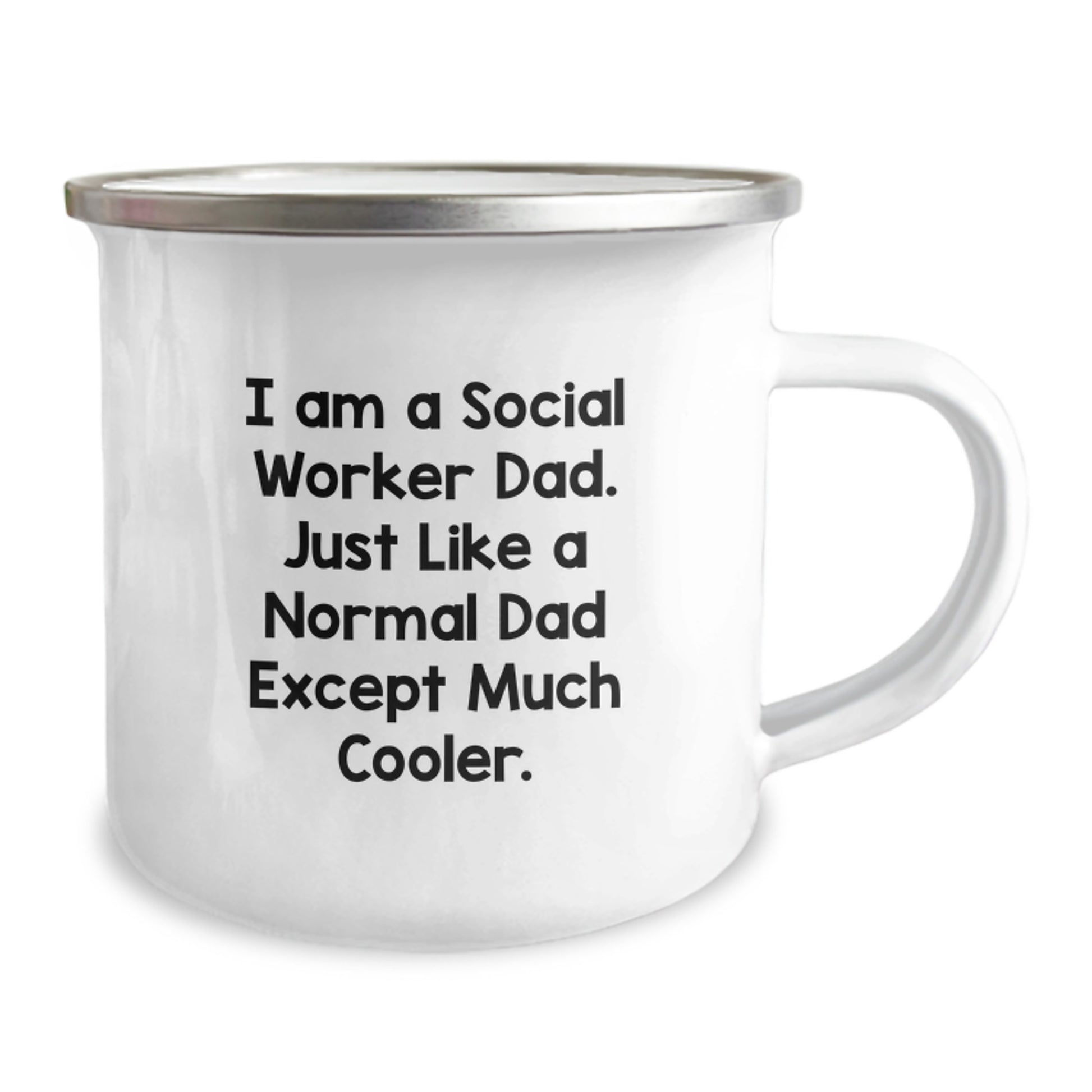 Cool Social Worker Dad Camping Mug Novelty Birthday Gift for Friends - Image 2