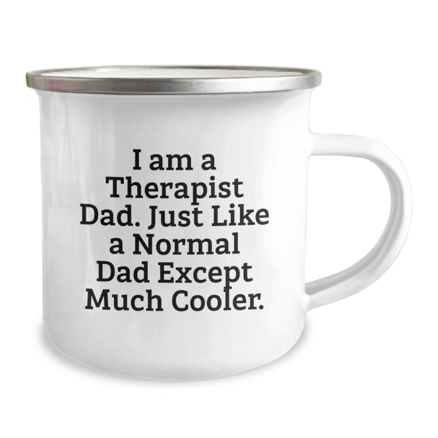 Therapist Keepsake Camping Mug for Him Birthday Gift with Enamel Finish - Image 2